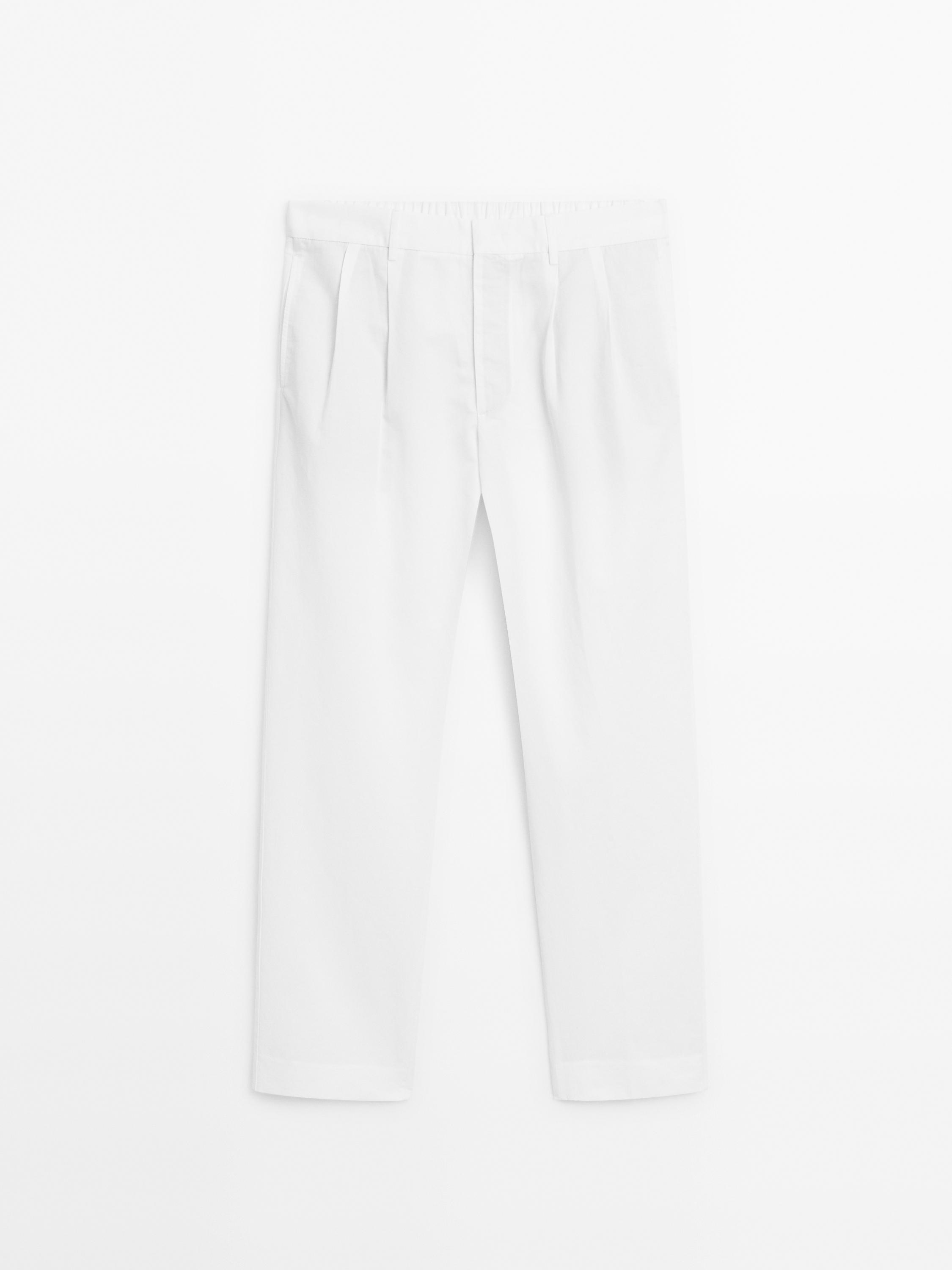 Balloon fit trousers with double darts