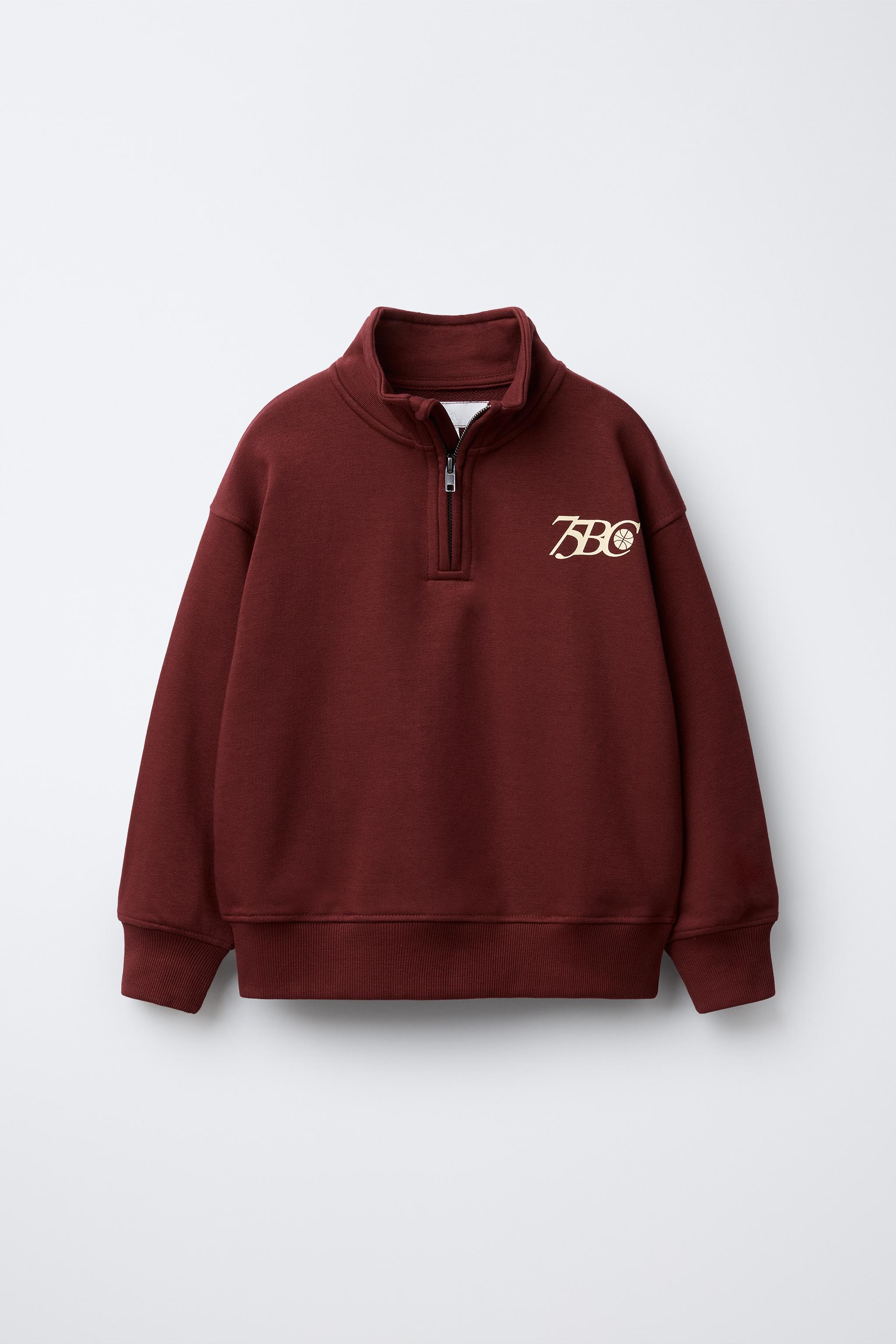 TEXT ZIP-UP SWEATSHIRT AND JOGGER PANTS SET