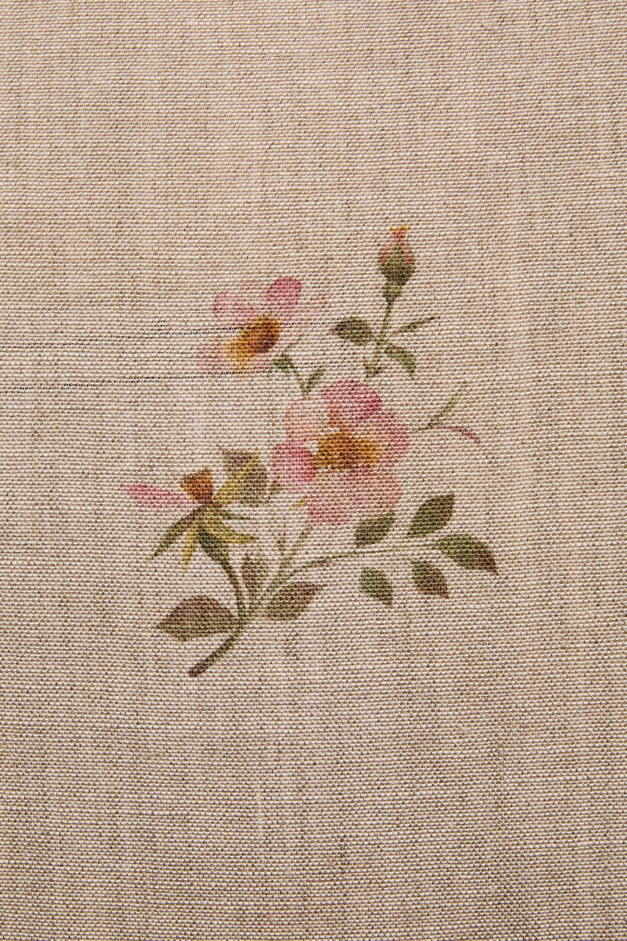 FLORAL PRINT THROW PILLOW COVER