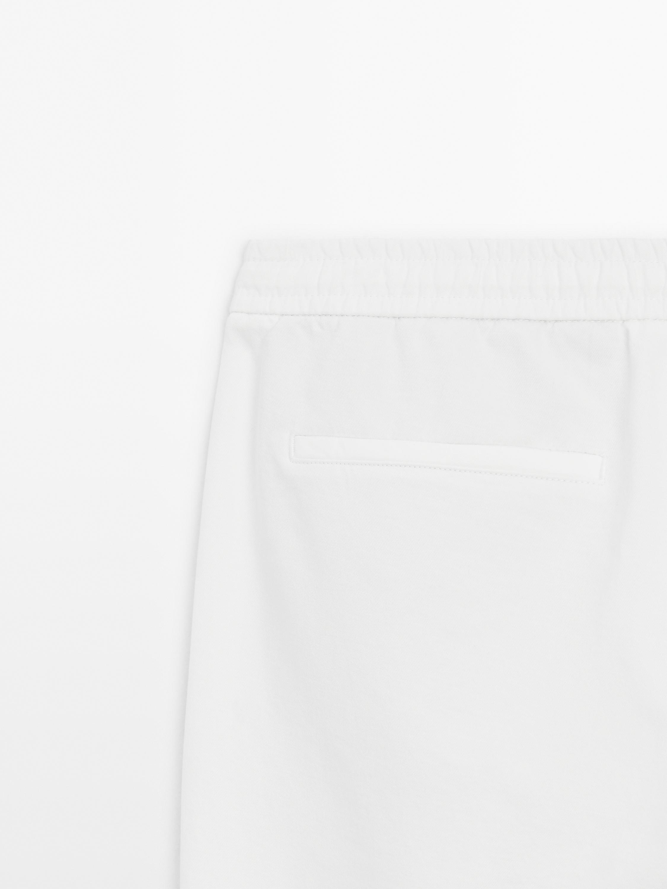 Cotton blend jogger fit trousers