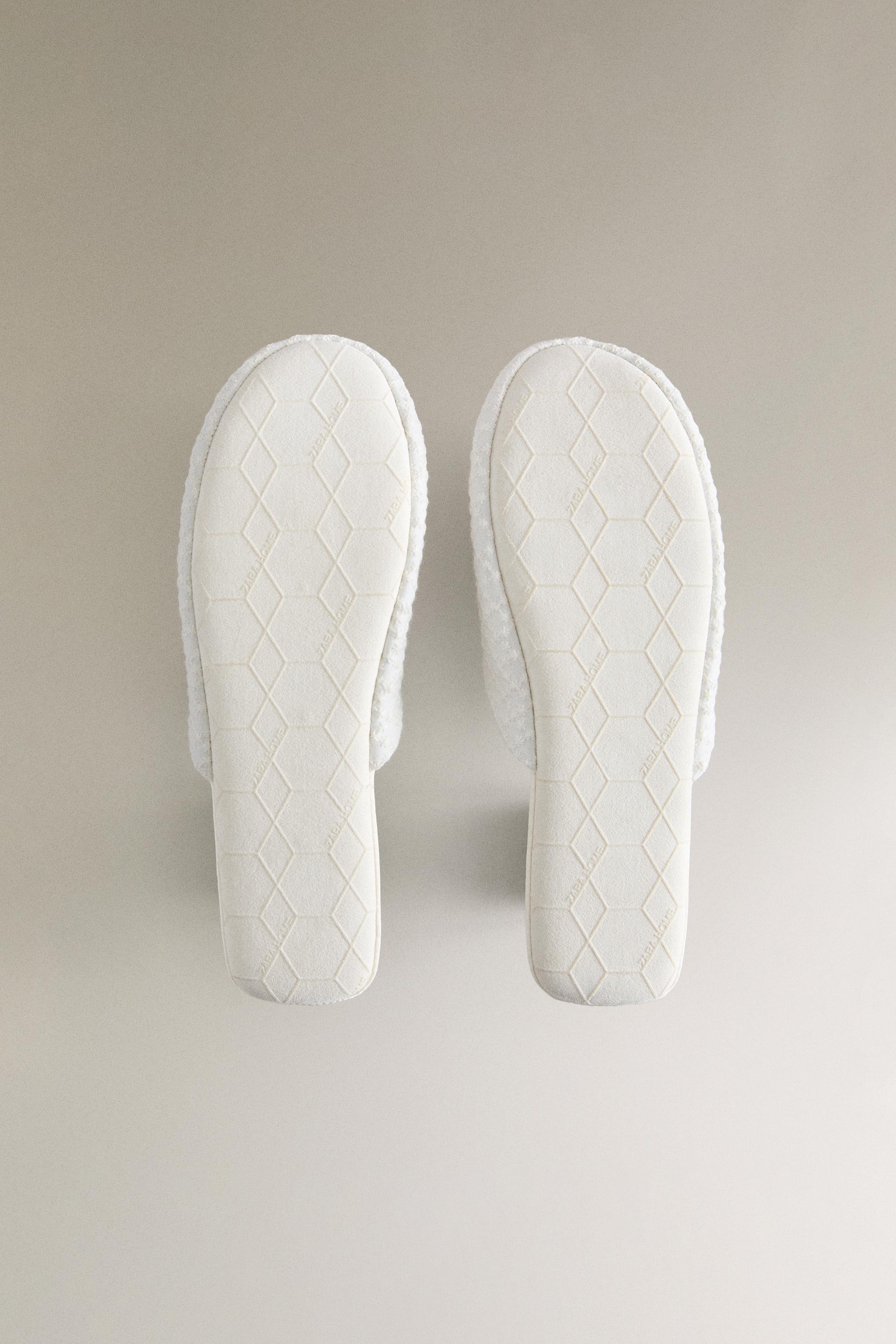 PLUMETIS FABRIC SLIPPERS WITH SATEEN DETAIL