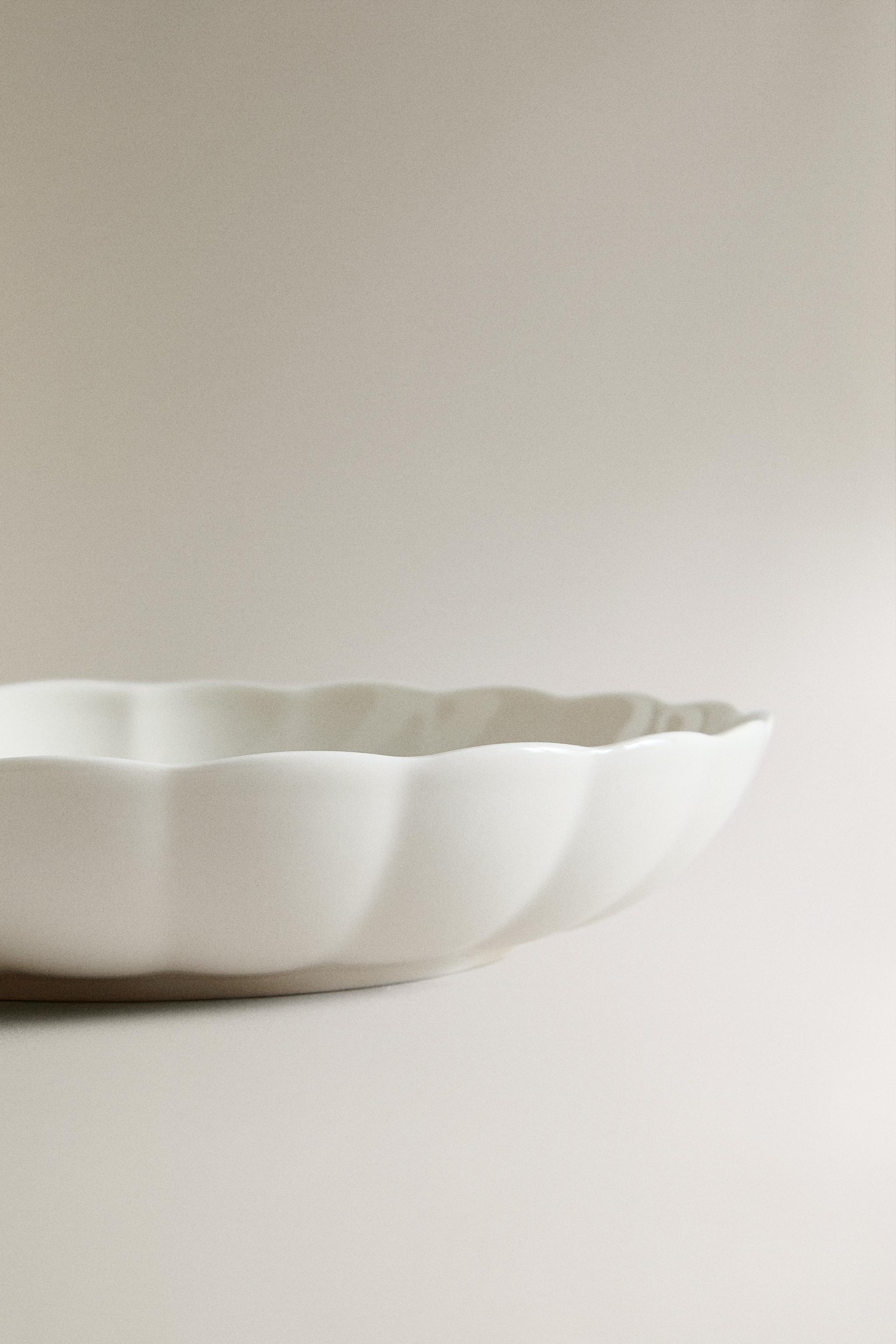 SCALLOPED PORCELAIN SOUP PLATE