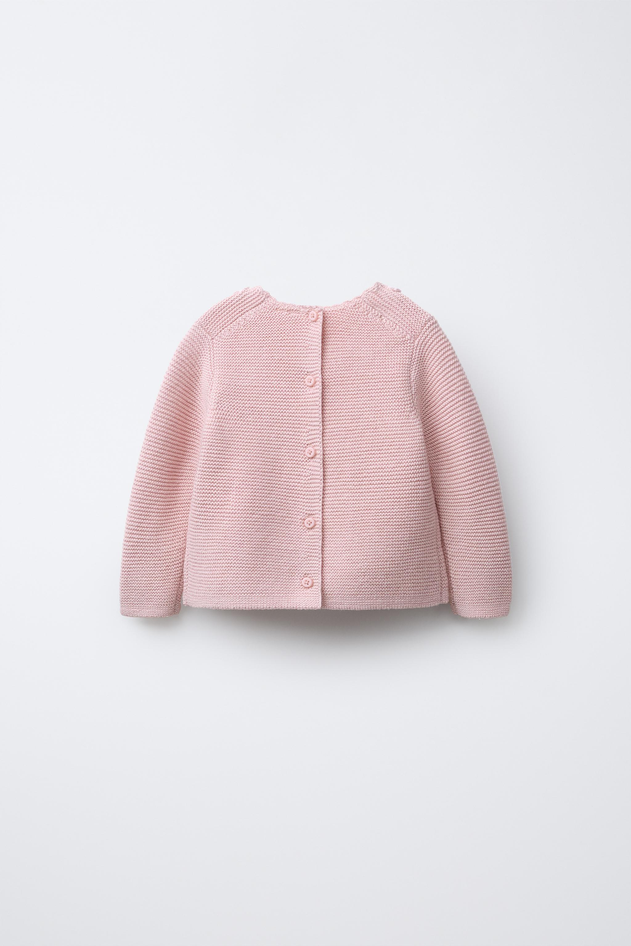 CROCHET FLOWER KNIT SWEATER