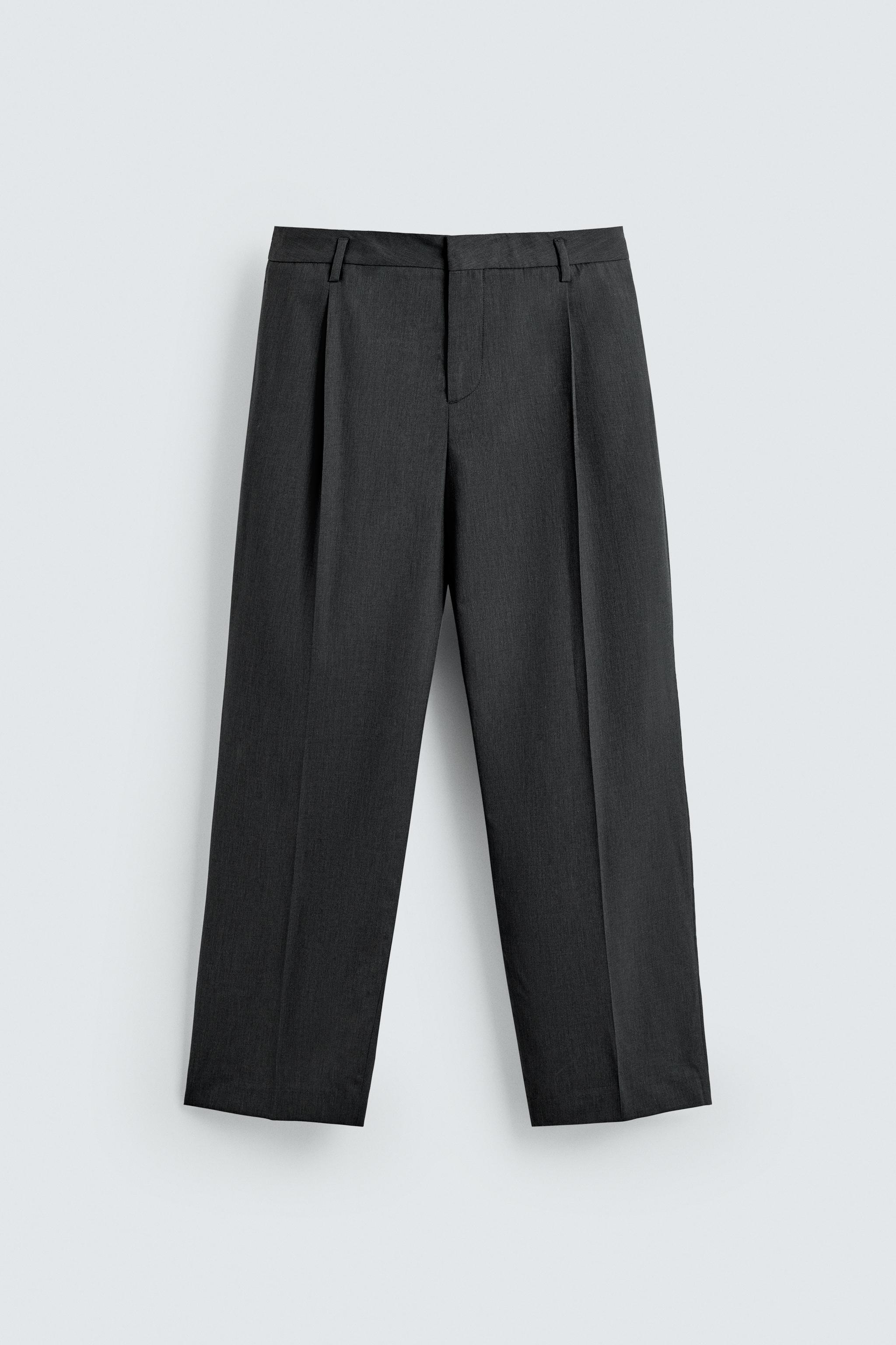 PLEATED SUIT PANTS