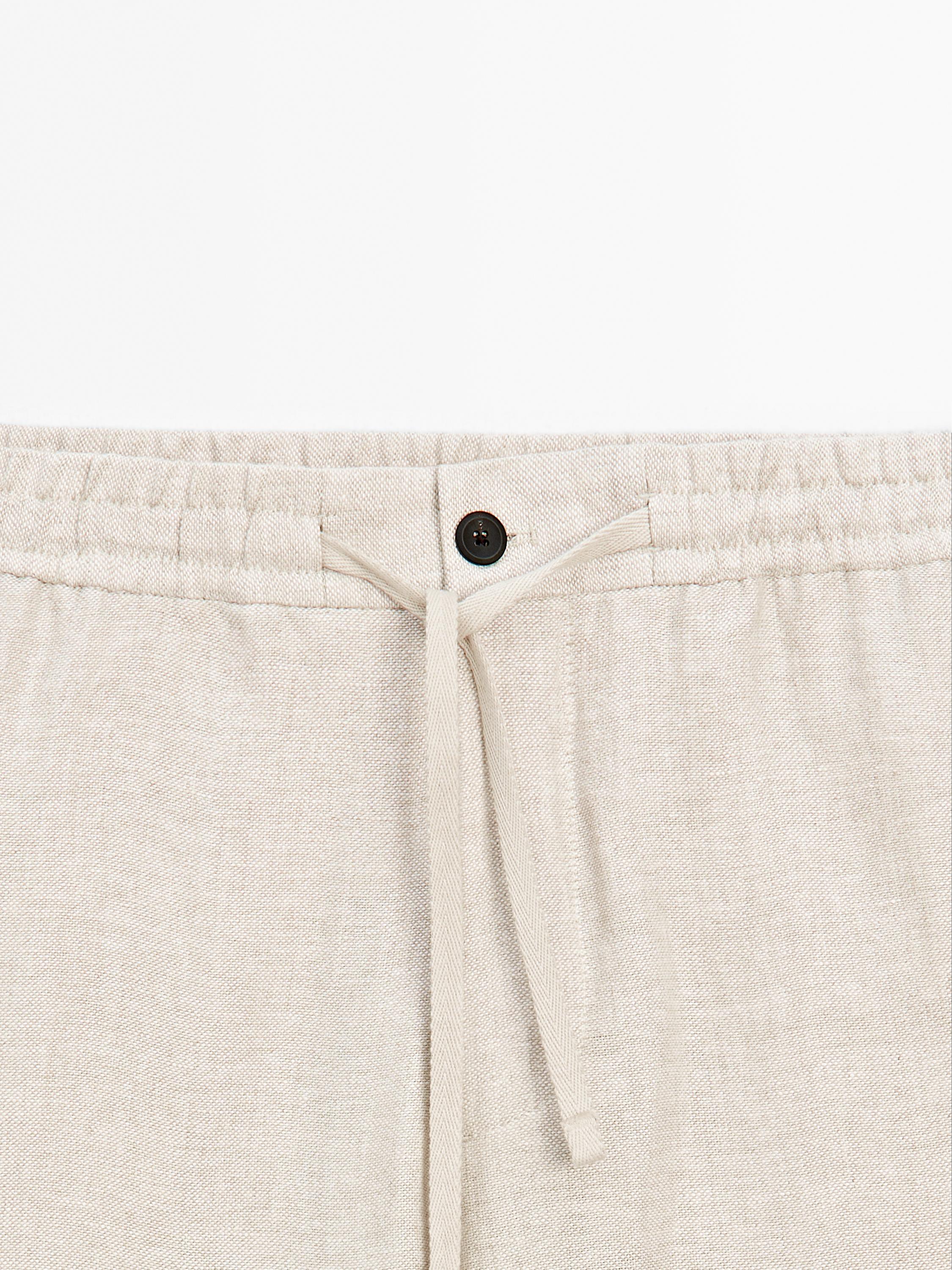 Total look linen trousers