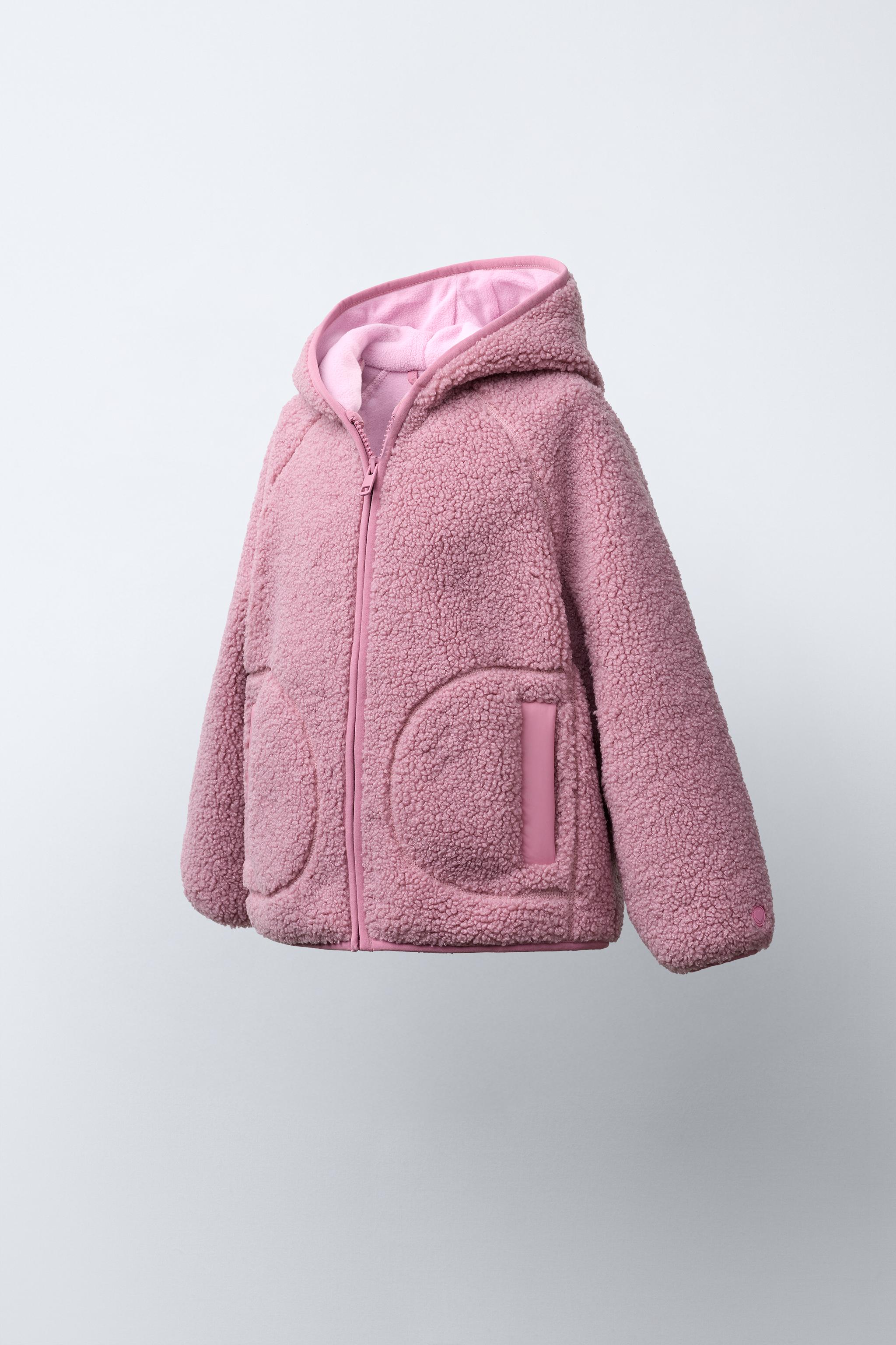 HOODED FAUX SHEARLING JACKET