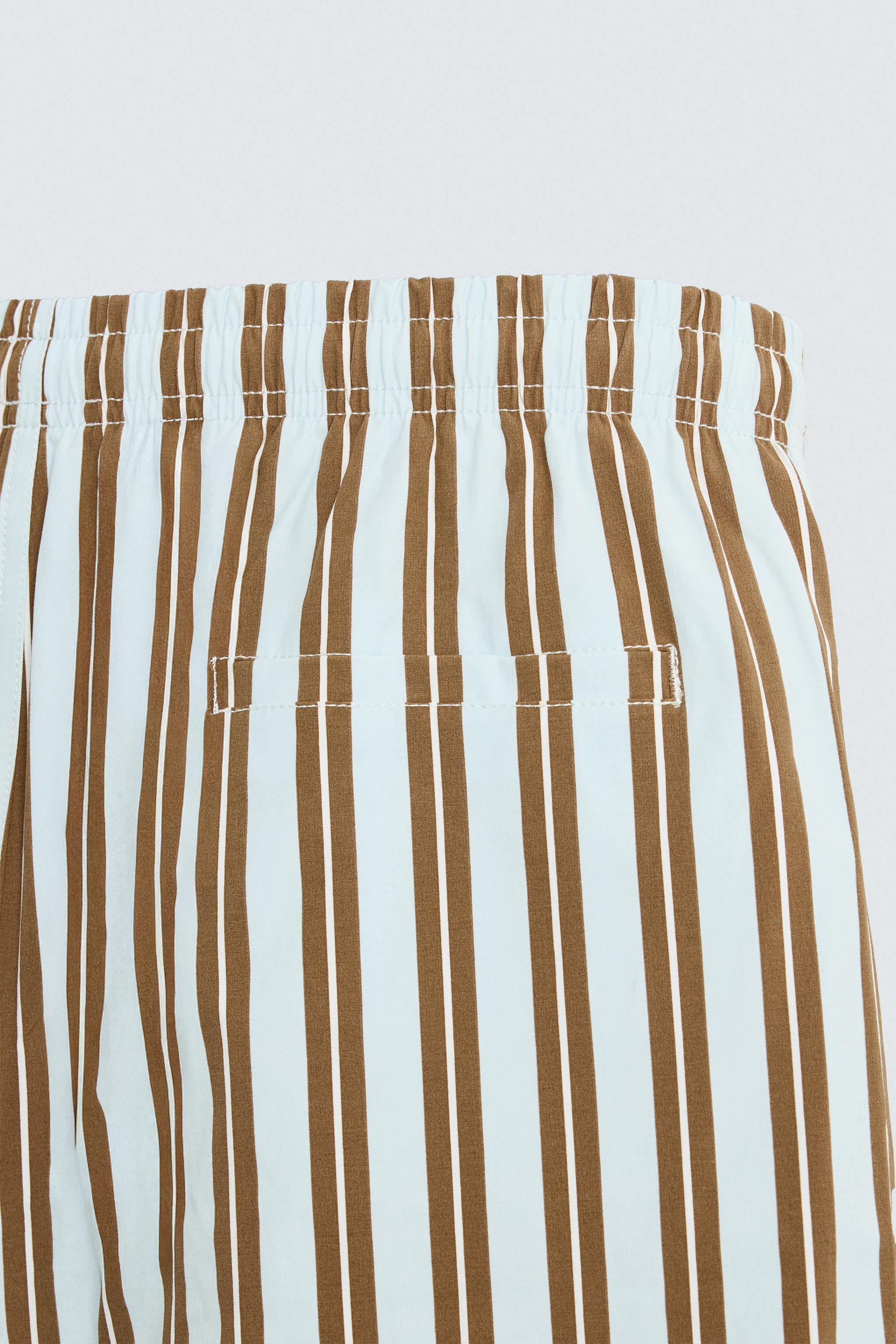 STRIPED MID-LENGTH SWIMSUIT