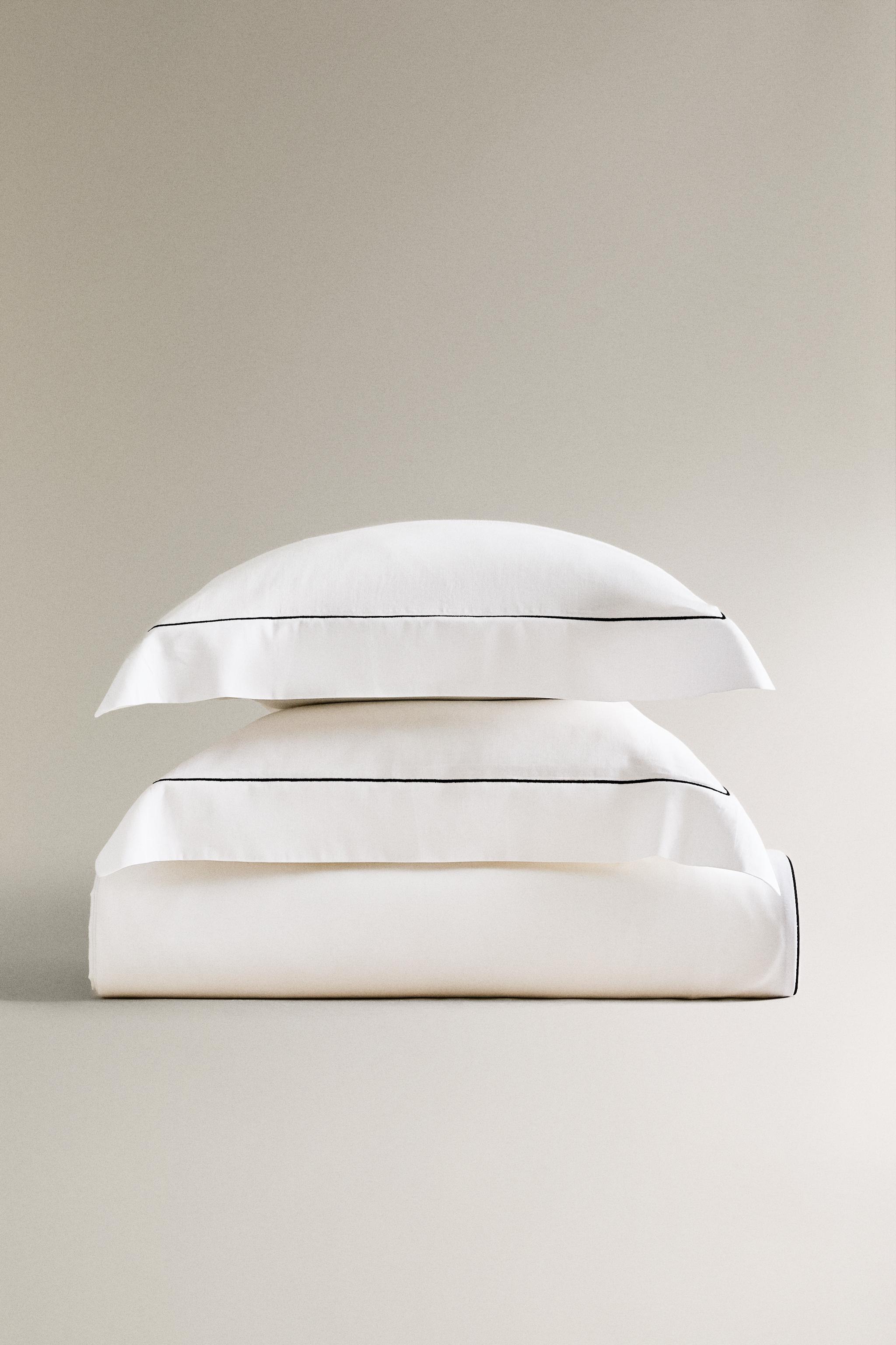 SATEEN DUVET COVER WITH TRIM