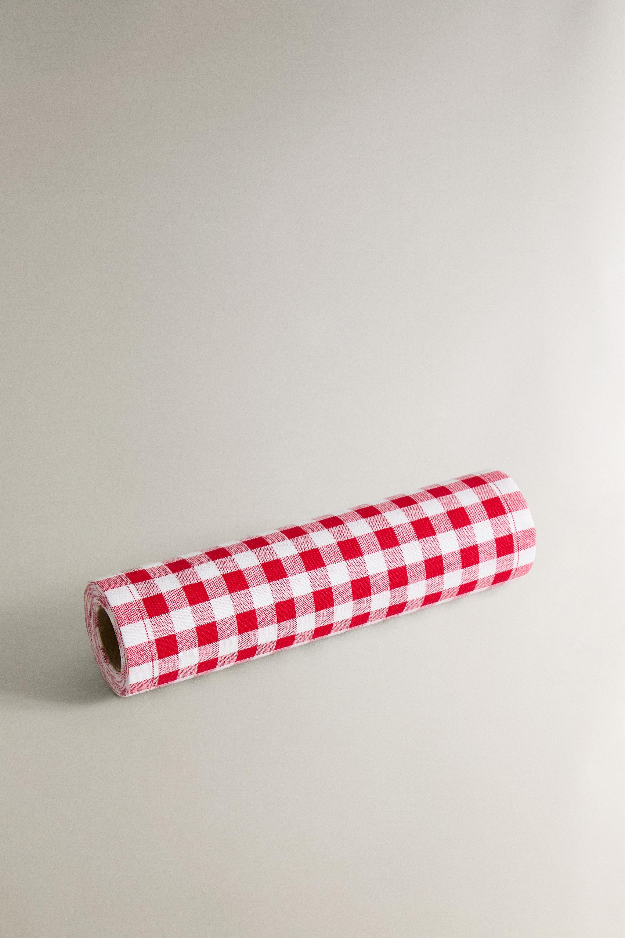 ROLL OF GINGHAM COTTON NAPKINS (SET OF 20)