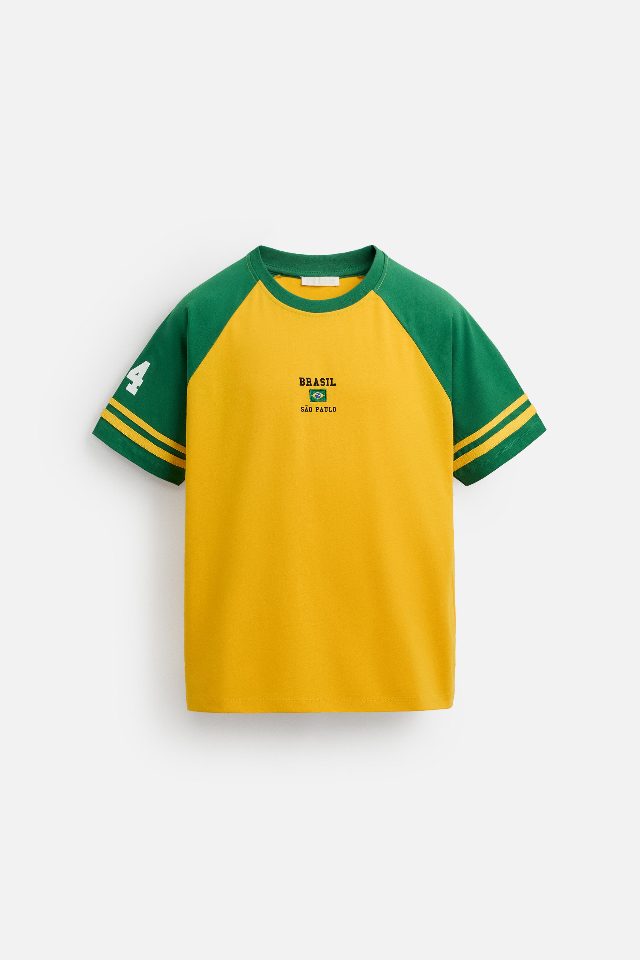 COLOR BLOCK EMBROIDERED T-SHIRT