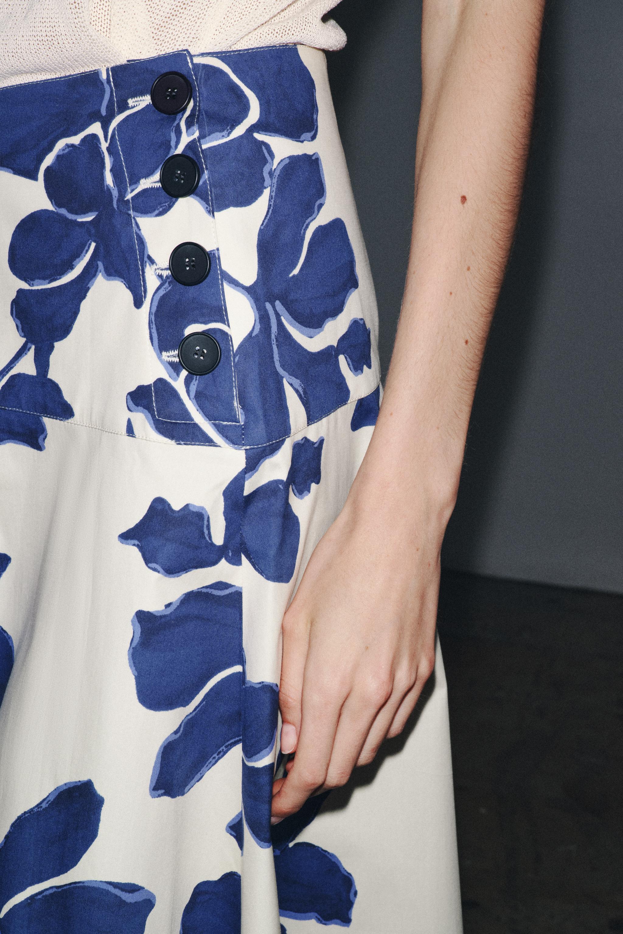 ZW COLLECTION FLORAL MIDI SKIRT