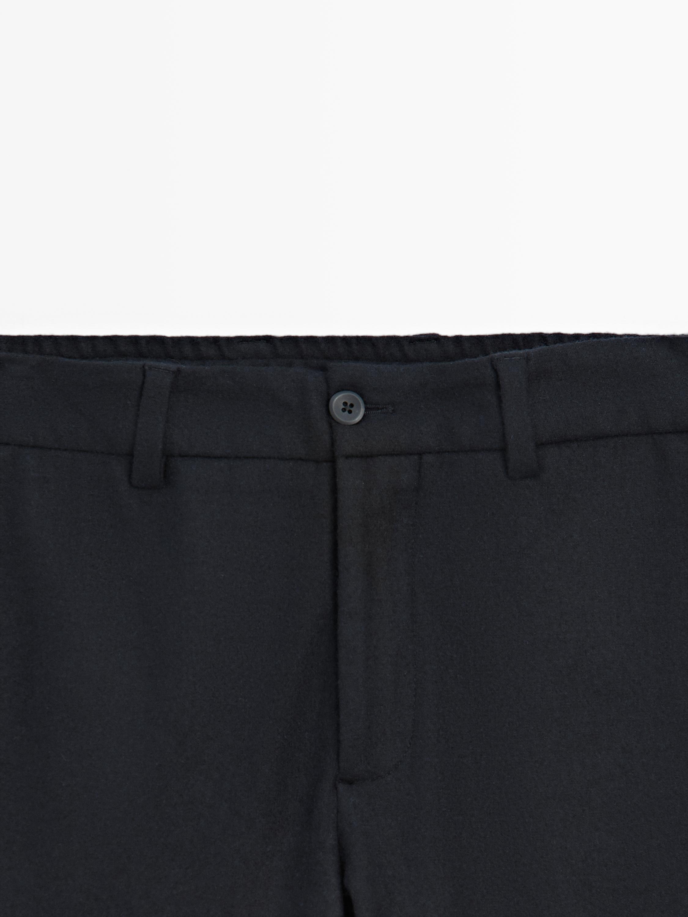 Wool blend suit trousers