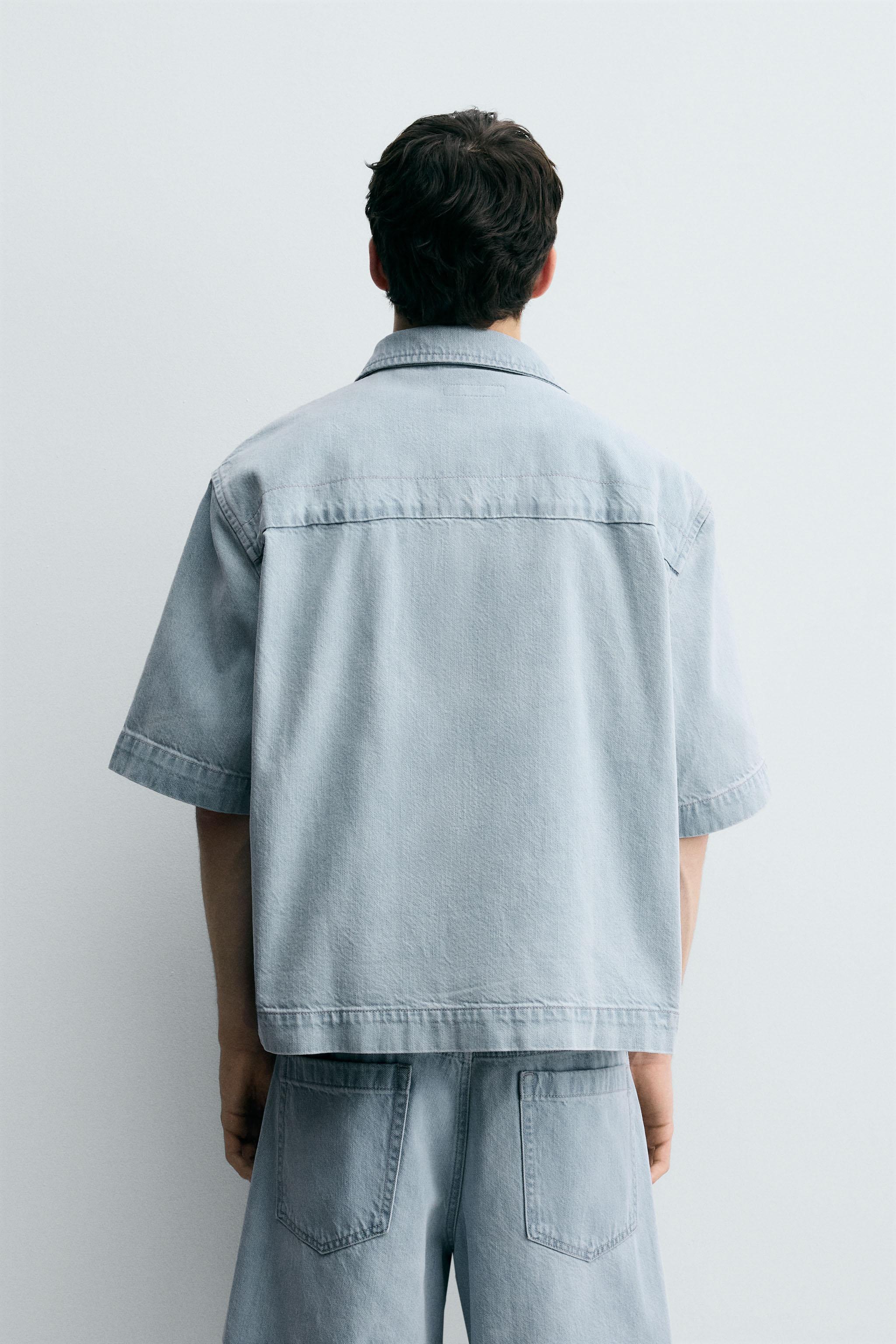SHORT SLEEVE DENIM SHIRT