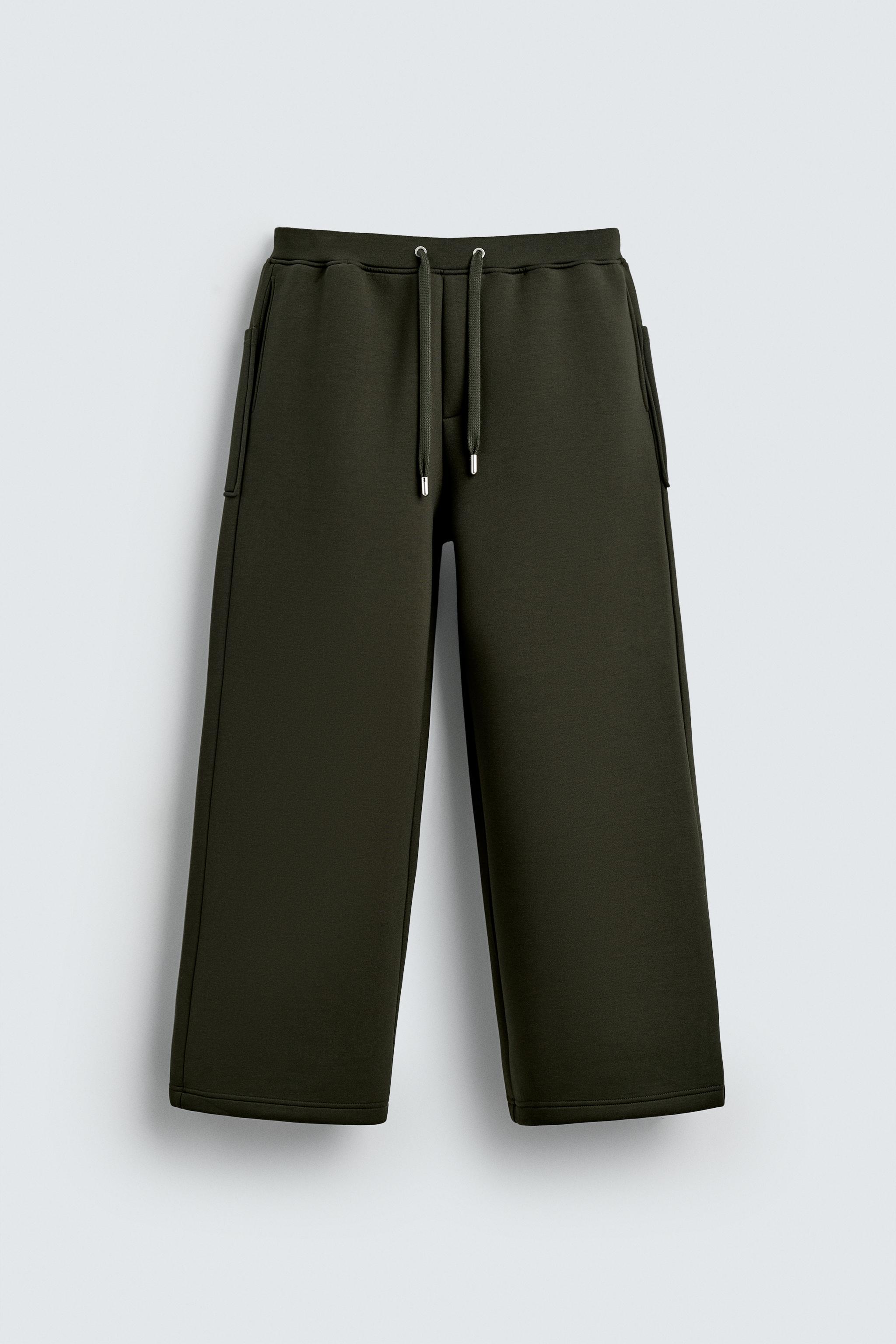 WIDE FIT NEOPRENE EFFECT PANTS