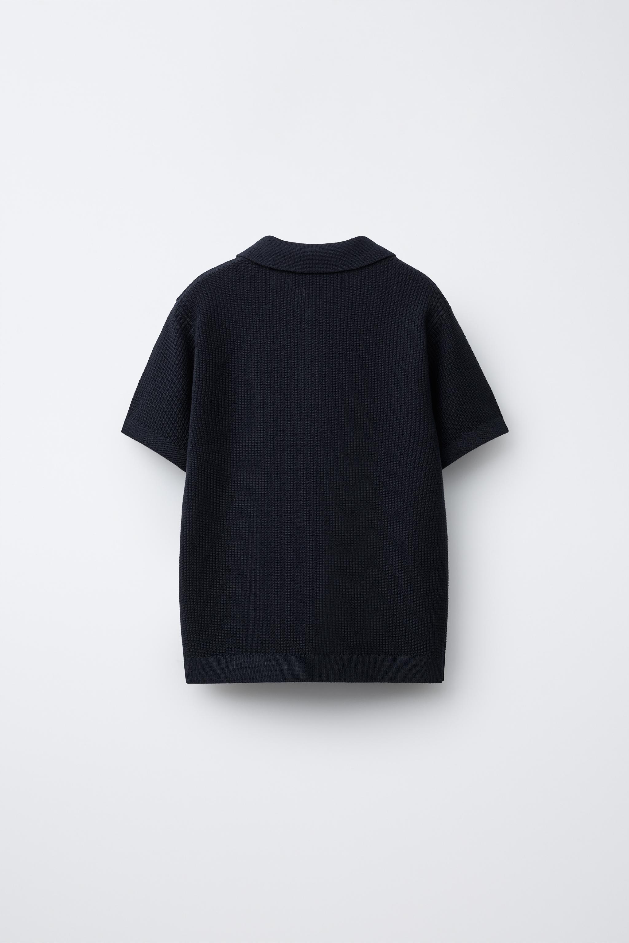 BASIC RIBBED POLO SHIRT