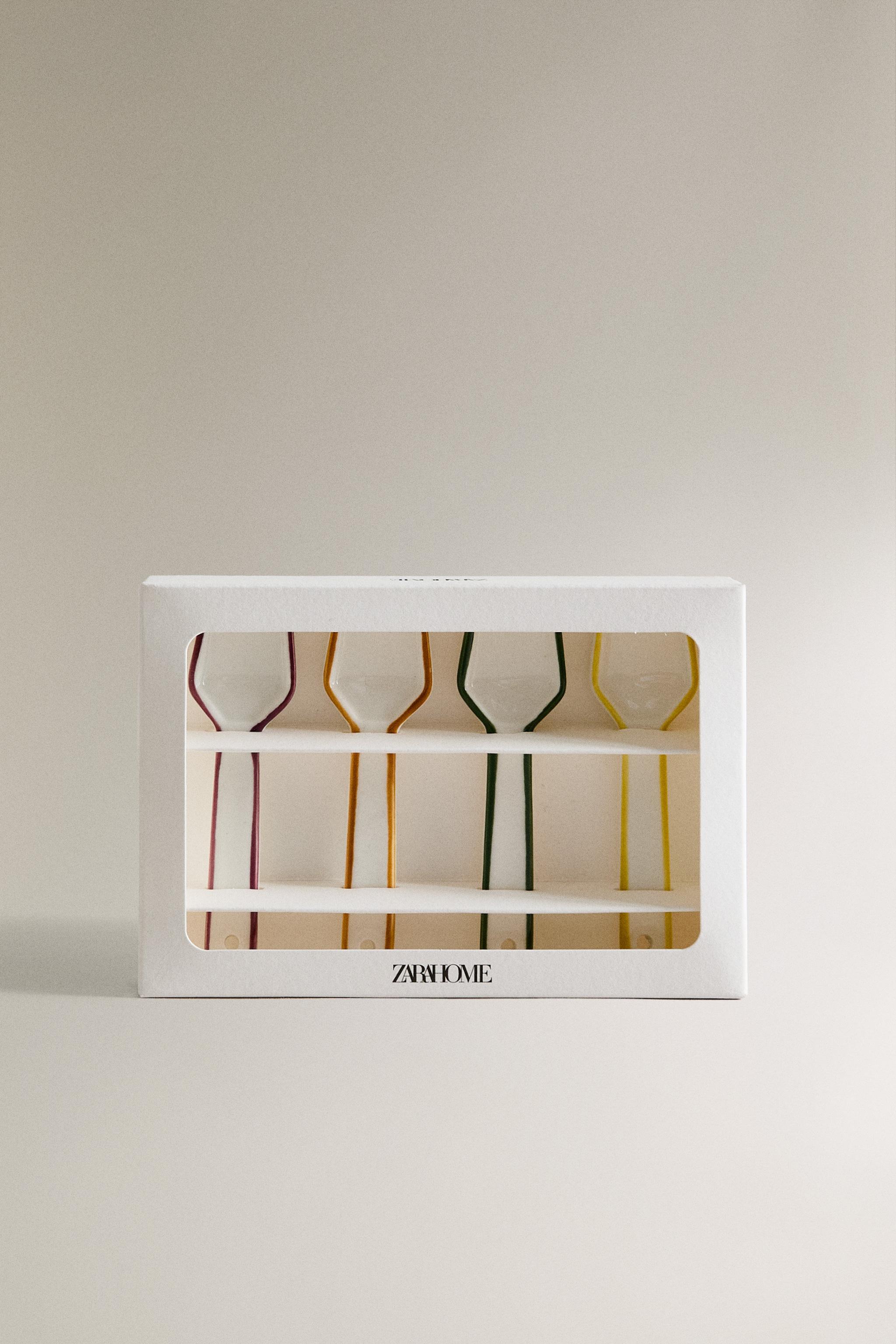 SET OF STONEWARE ICE CREAM SPOONS WITH CONTRAST EDGE (SET OF 4)