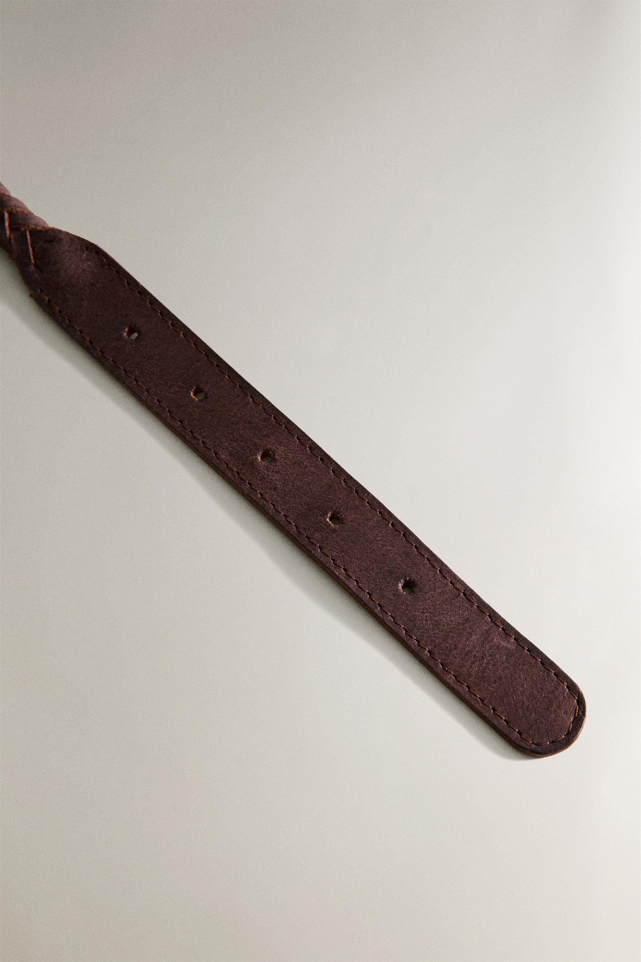 BRAIDED LEATHER DOG COLLAR