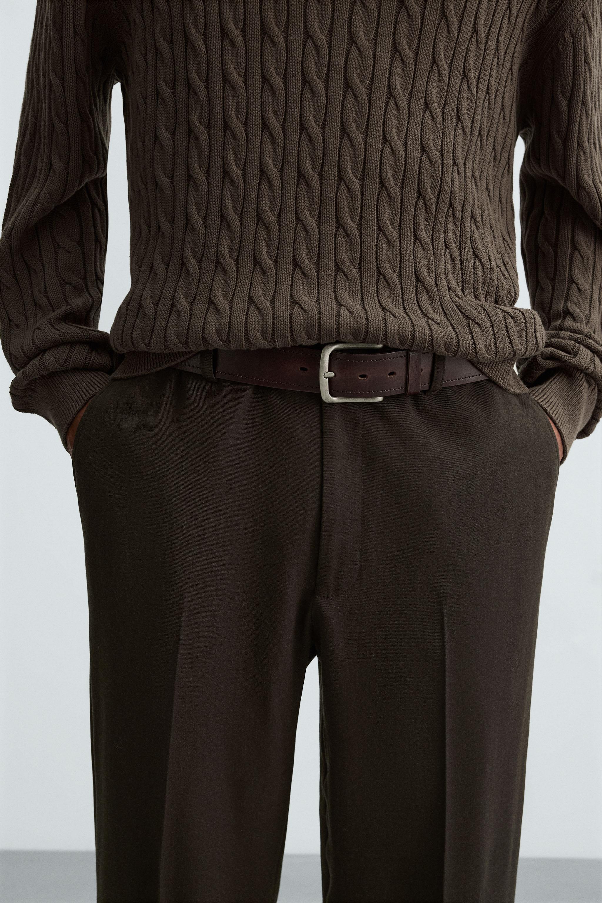 REGULAR FIT 100% WOOL PANTS