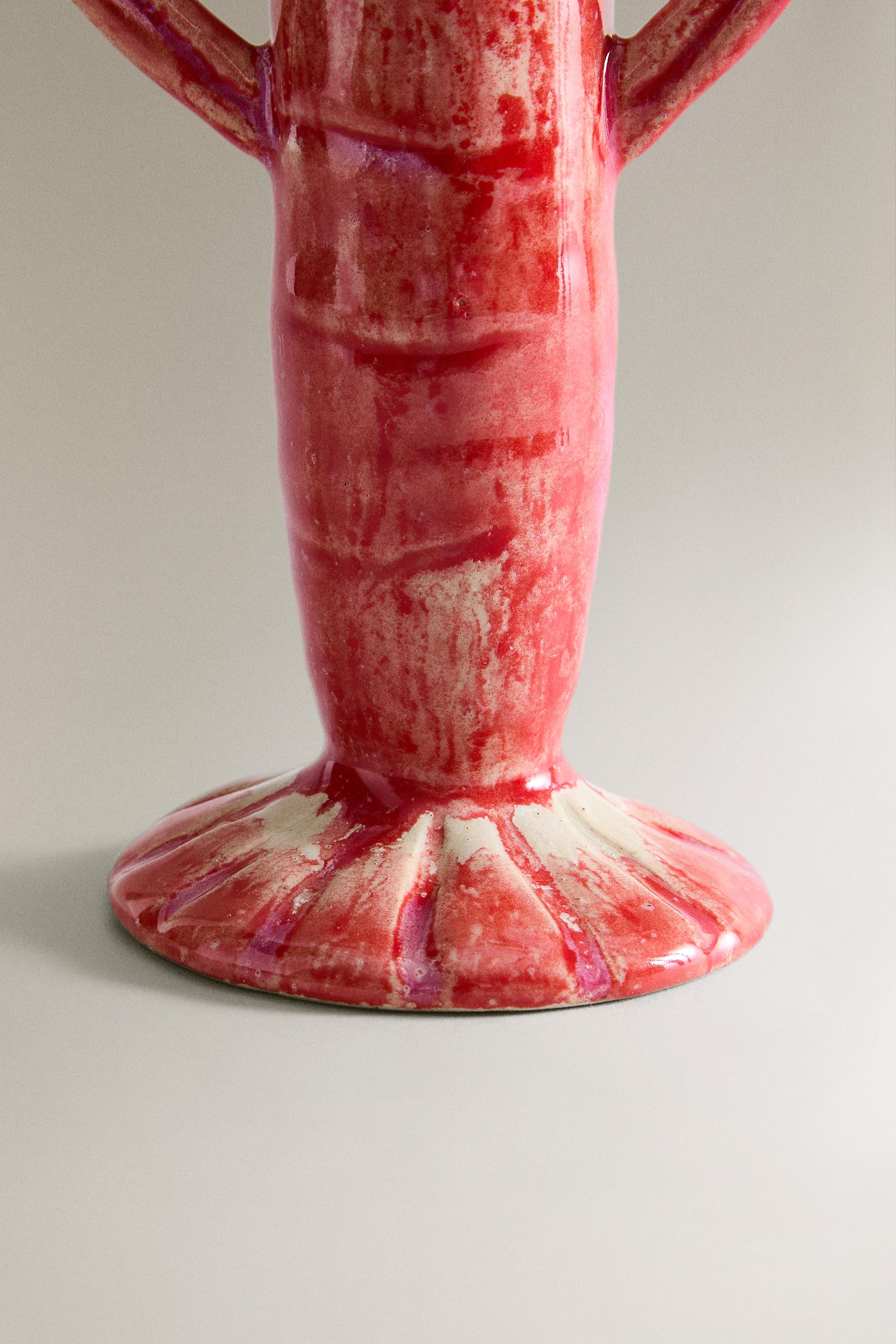 LOBSTER CERAMIC CANDLESTICK