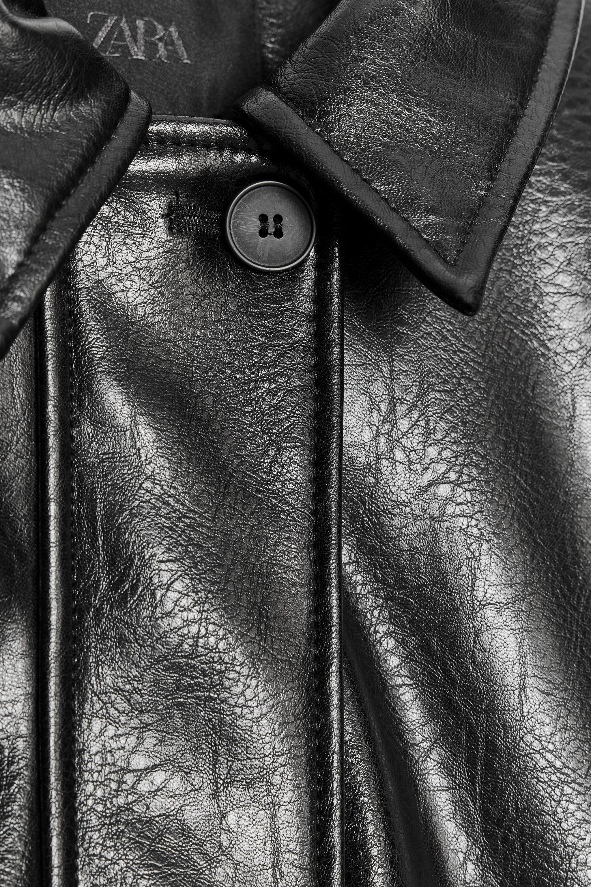 FAUX LEATHER BOMBER JACKET