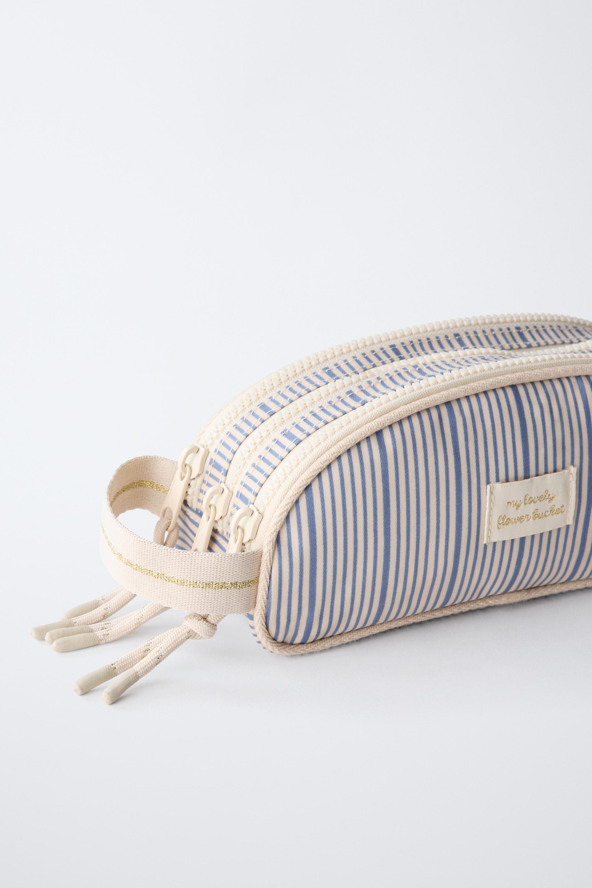 STRIPED SCHOOL PENCIL CASE