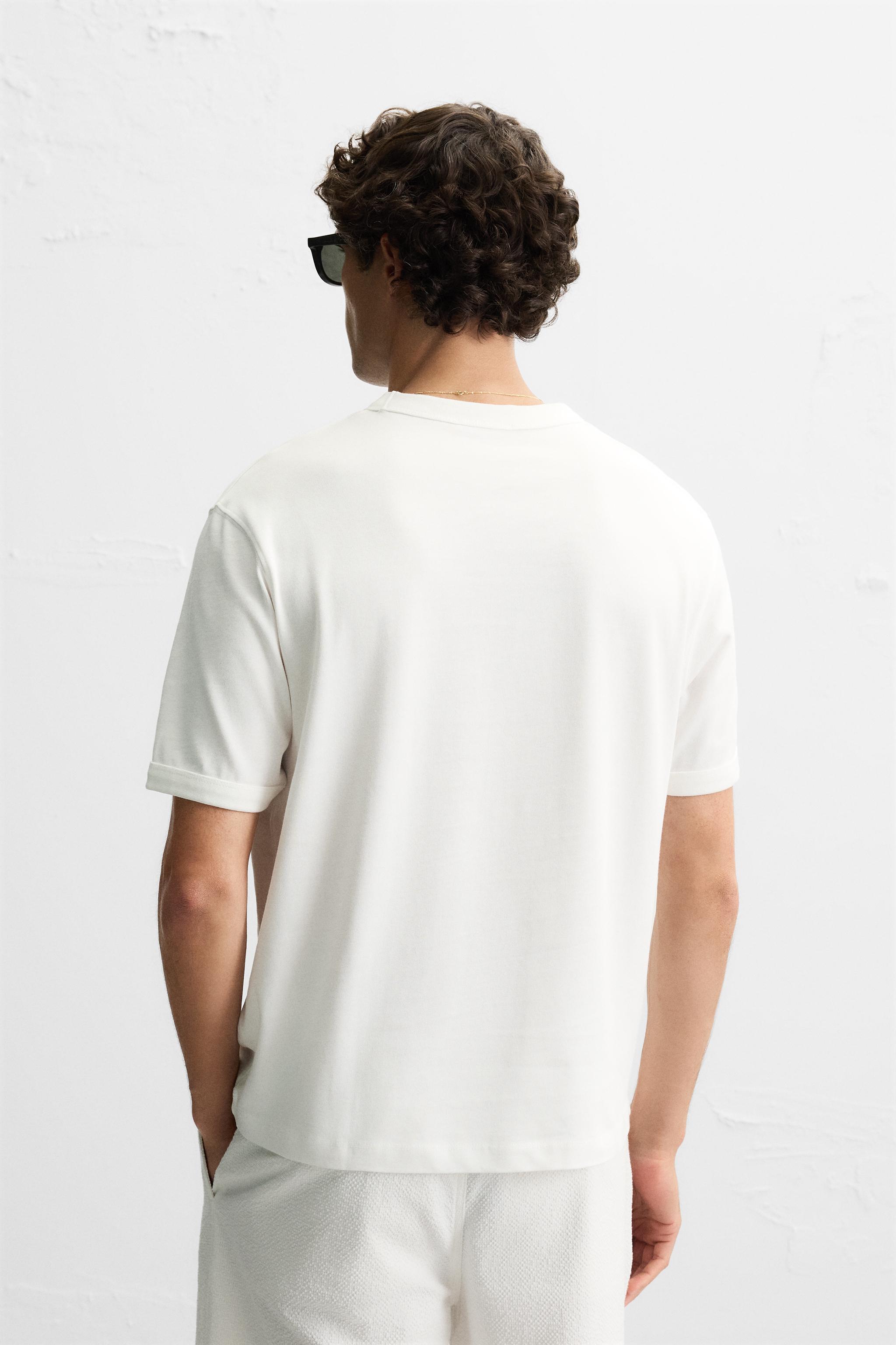 RIBBED TEXT T-SHIRT