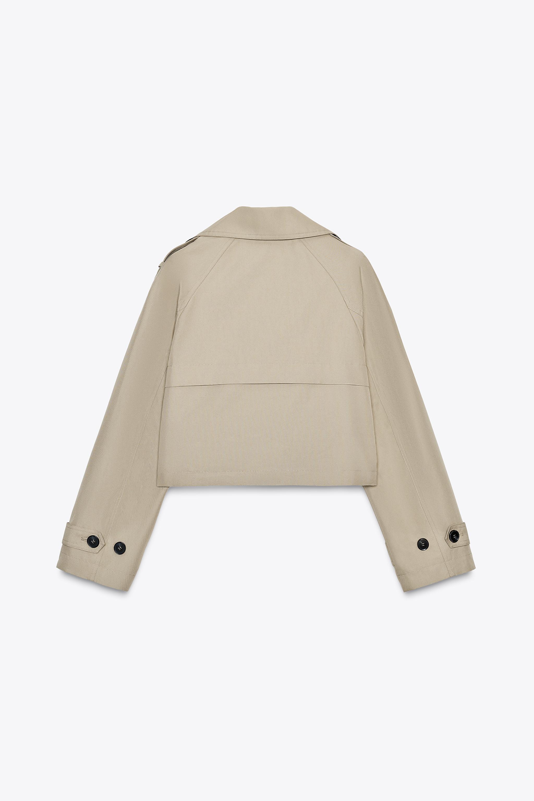 DOUBLE BREASTED SHORT TRENCH COAT