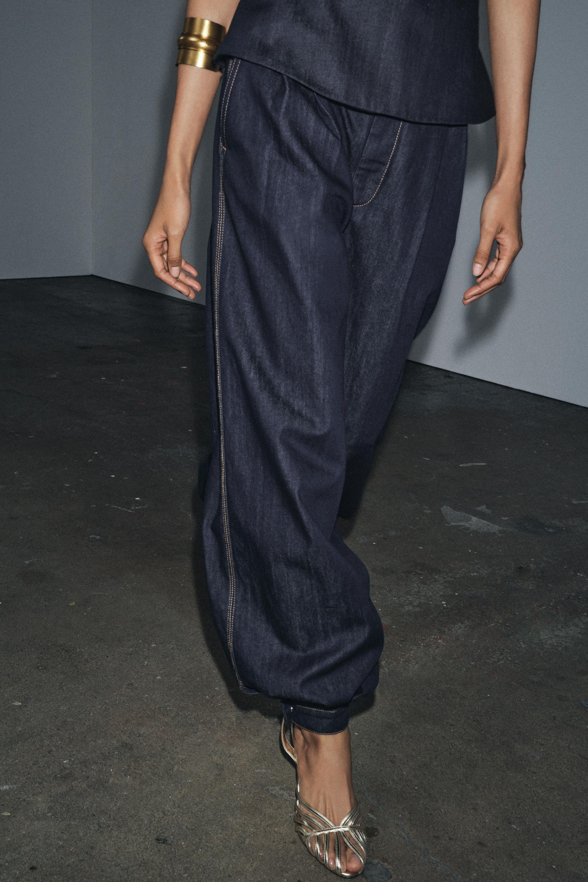 ZW COLLECTION DENIM BALLOON PANTS