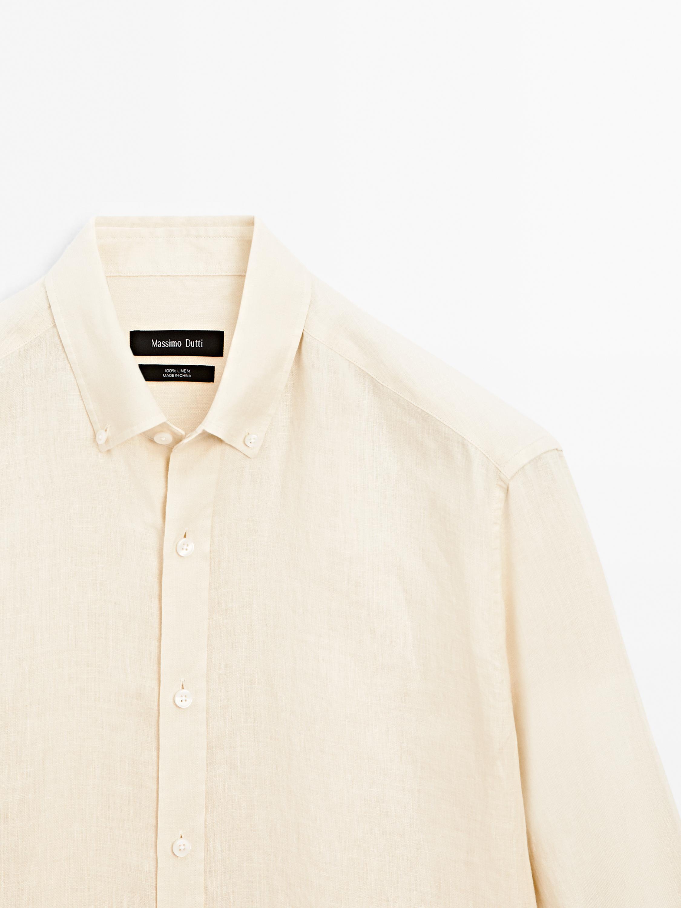 100% linen regular fit shirt