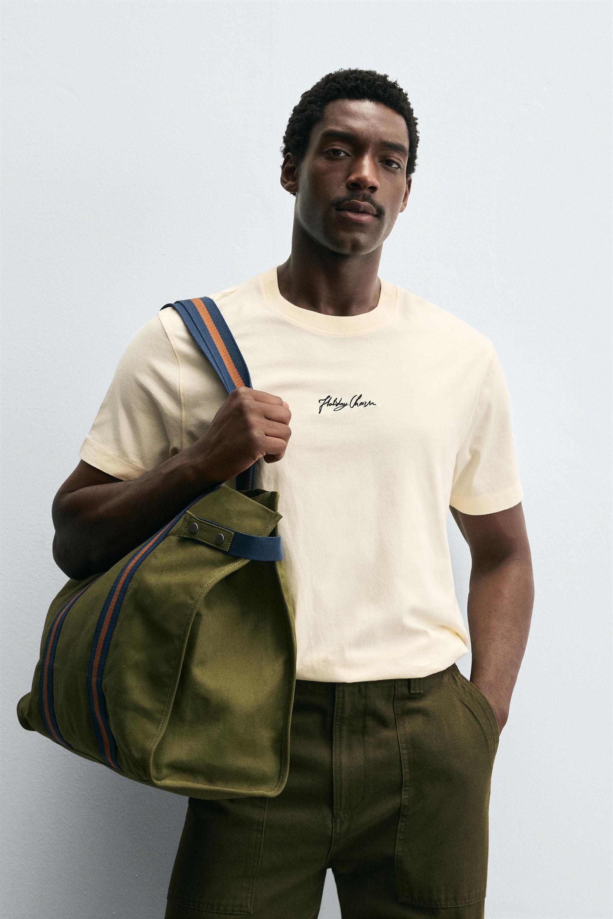 EMBROIDERED TEXT T-SHIRT