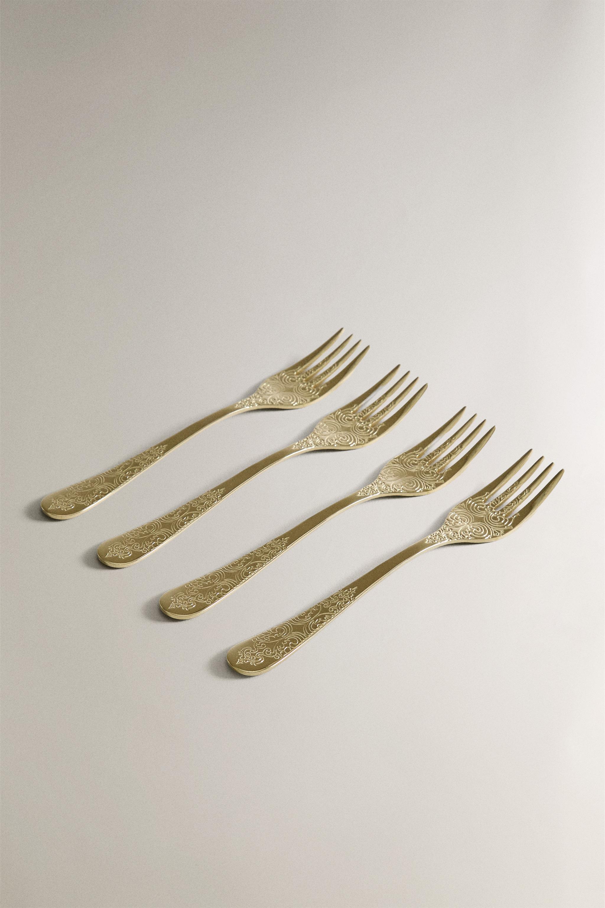 SET OF ENGRAVED FORKS (SET OF 4)
