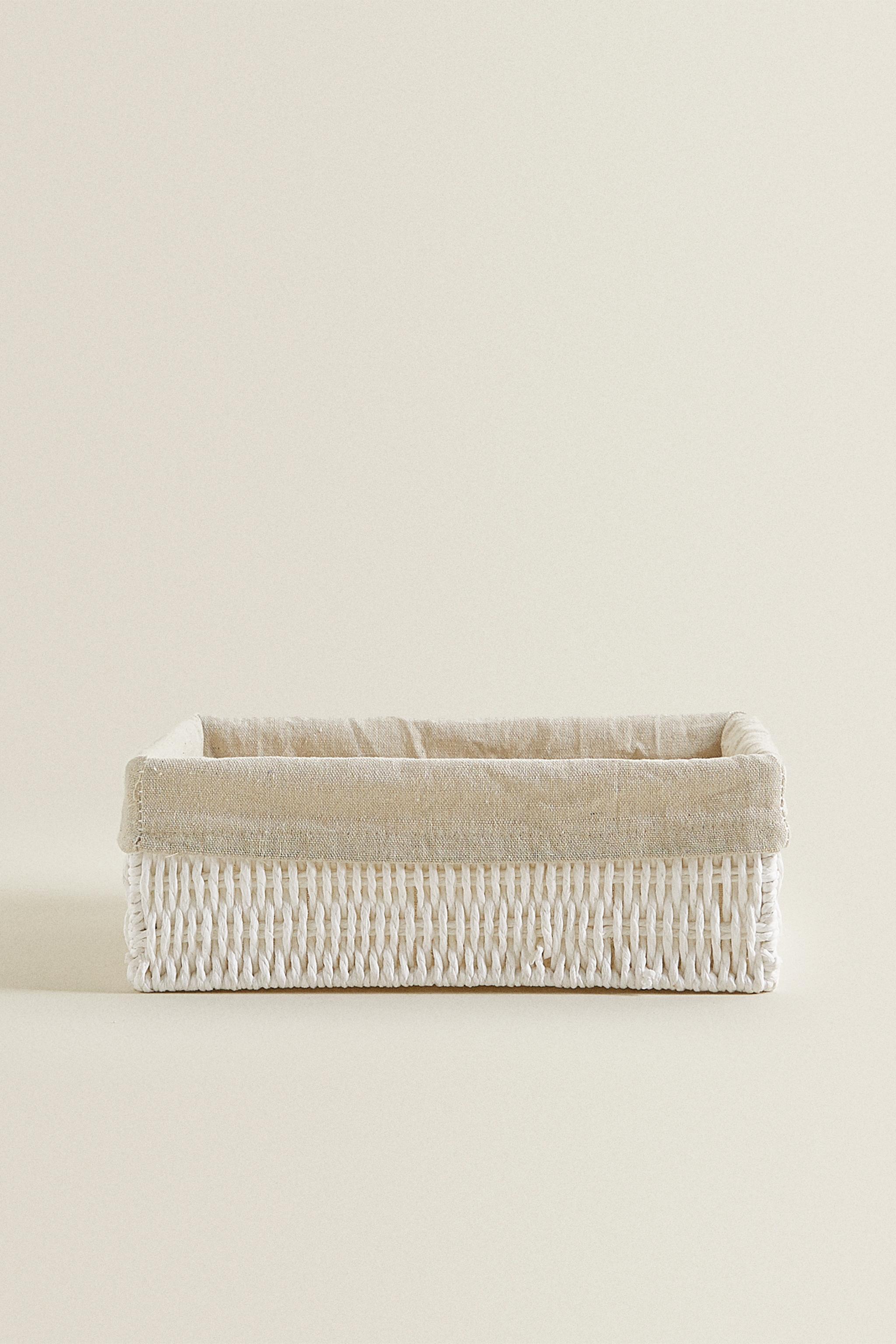 RECTANGULAR FABRIC INTERIOR BASKET