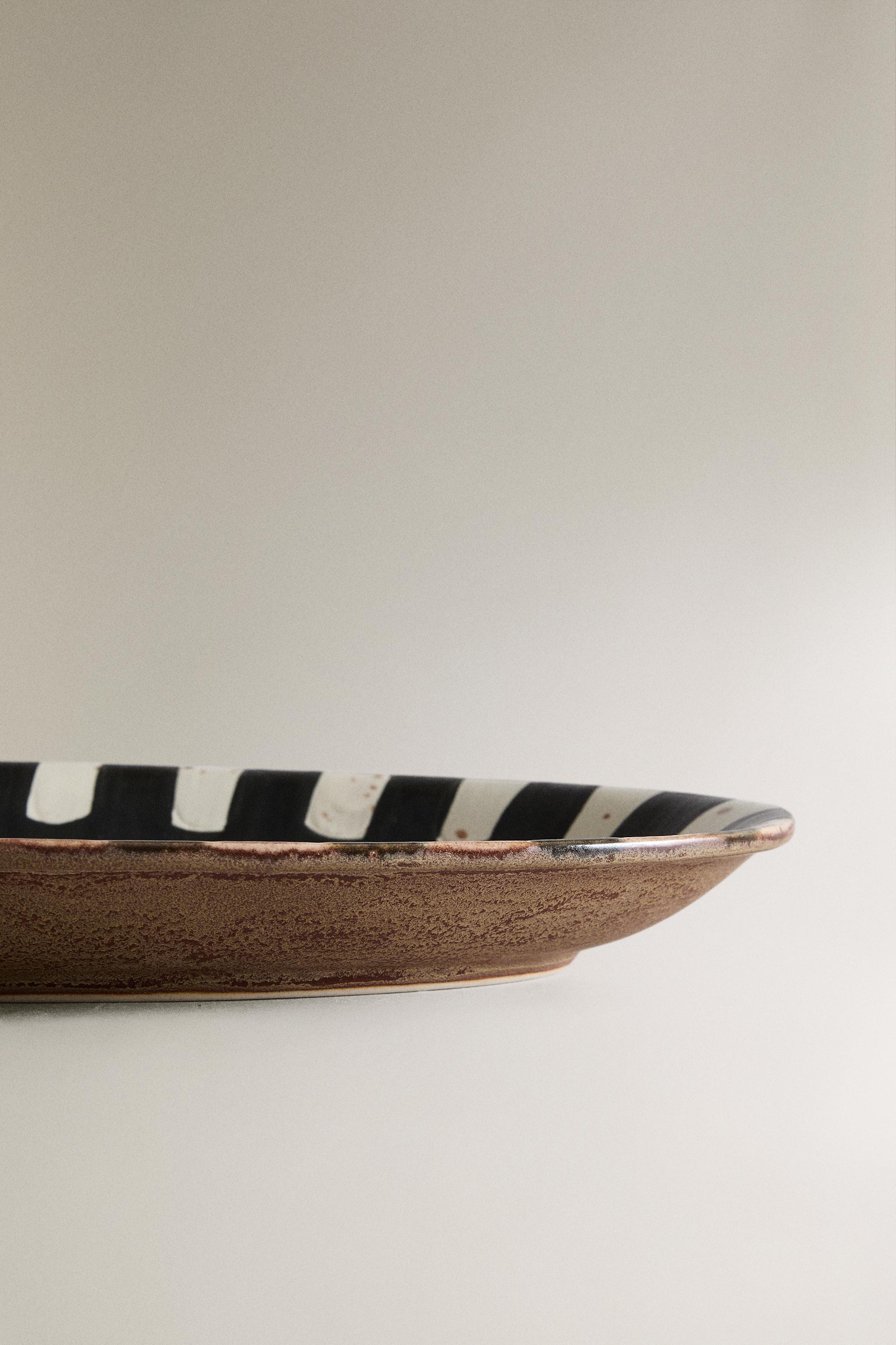 PAINTED STONEWARE TRAY