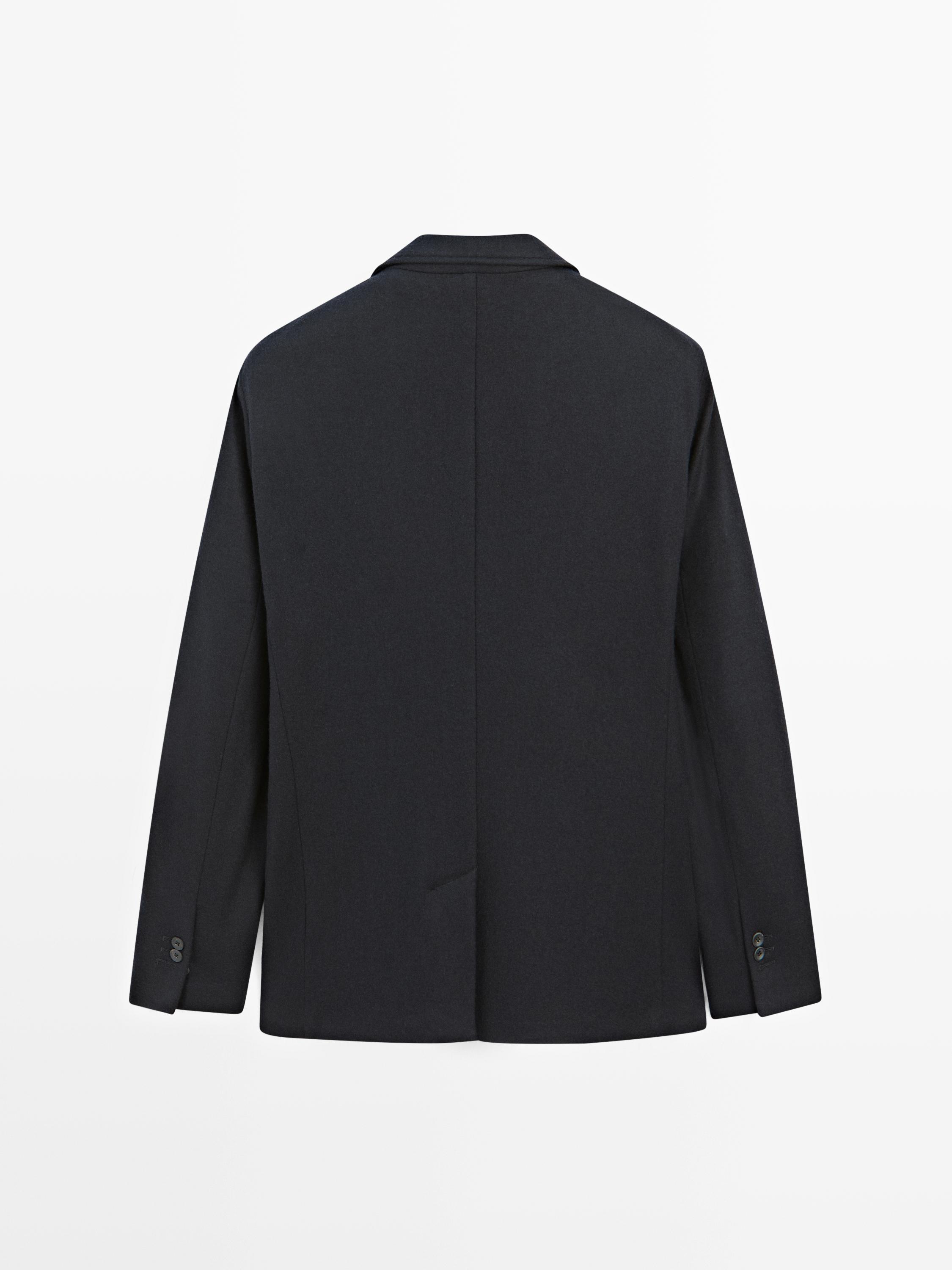 Wool blend suit blazer