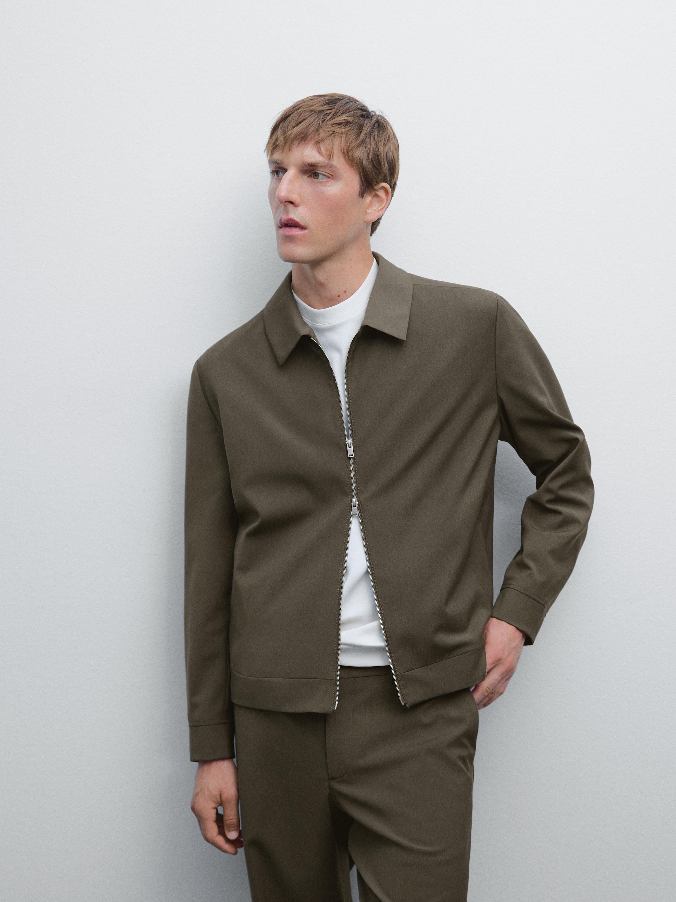 Total look wool blend jacket