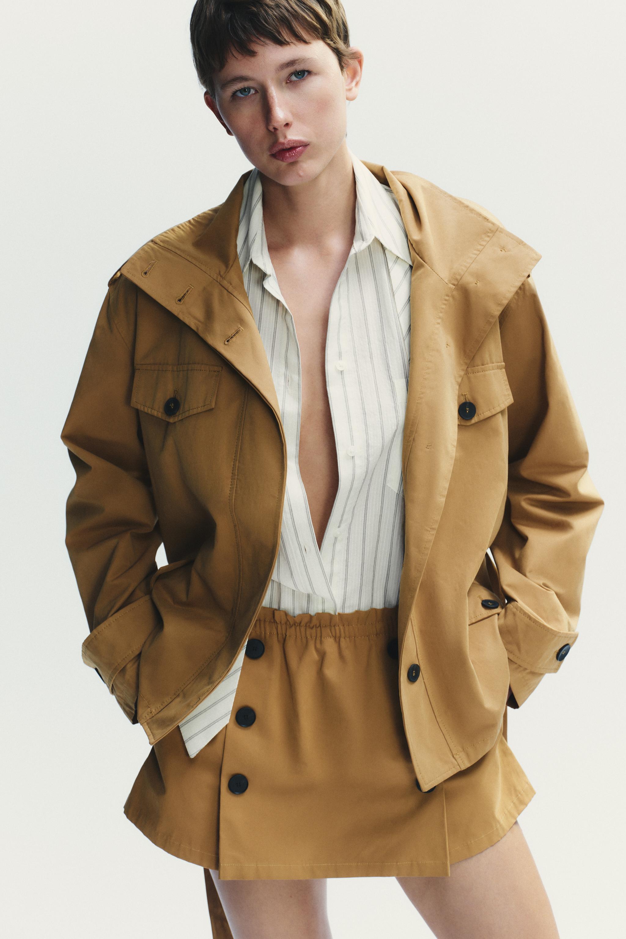 CROPPED TRENCH COAT