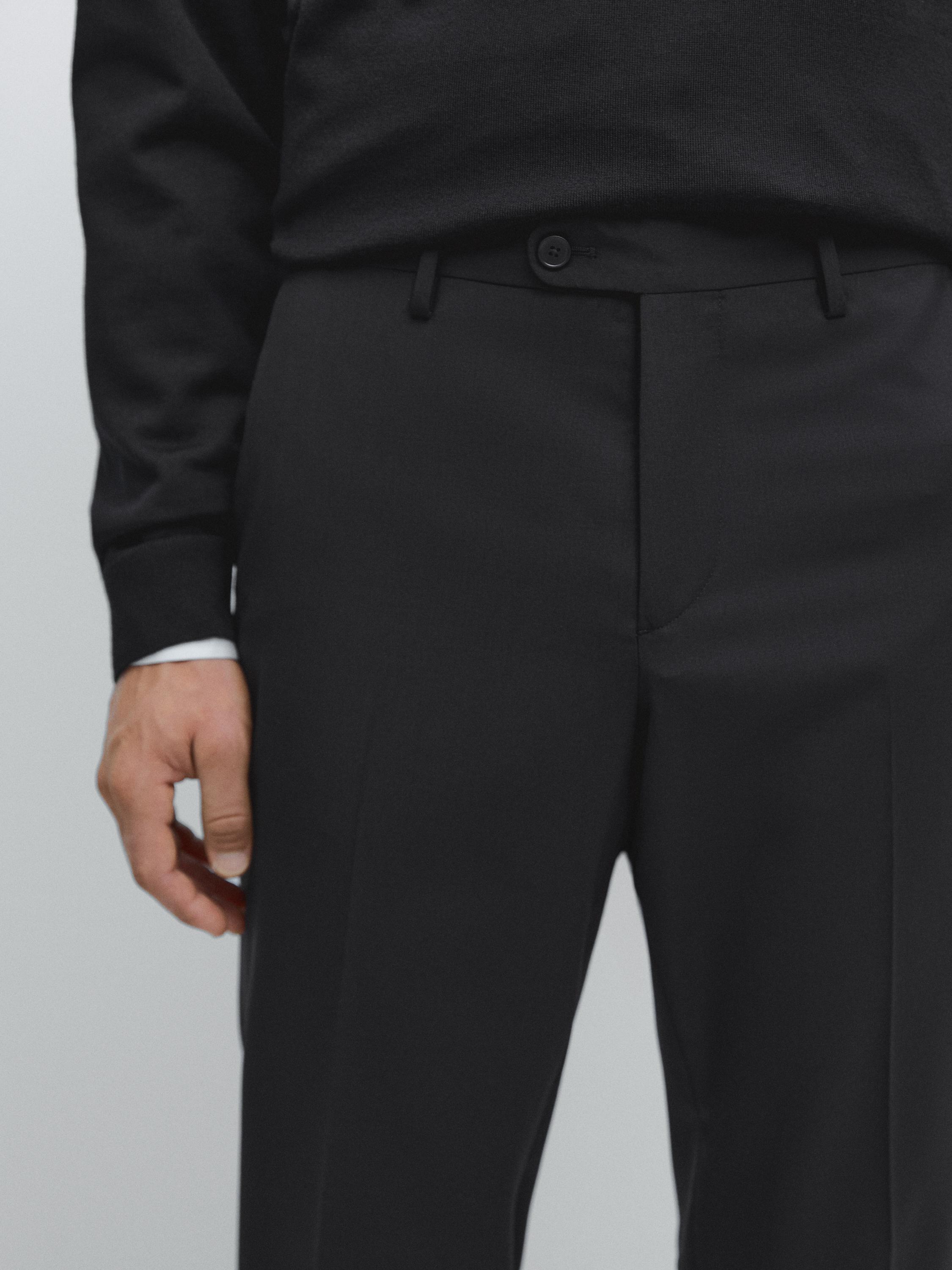 100% wool suit trousers