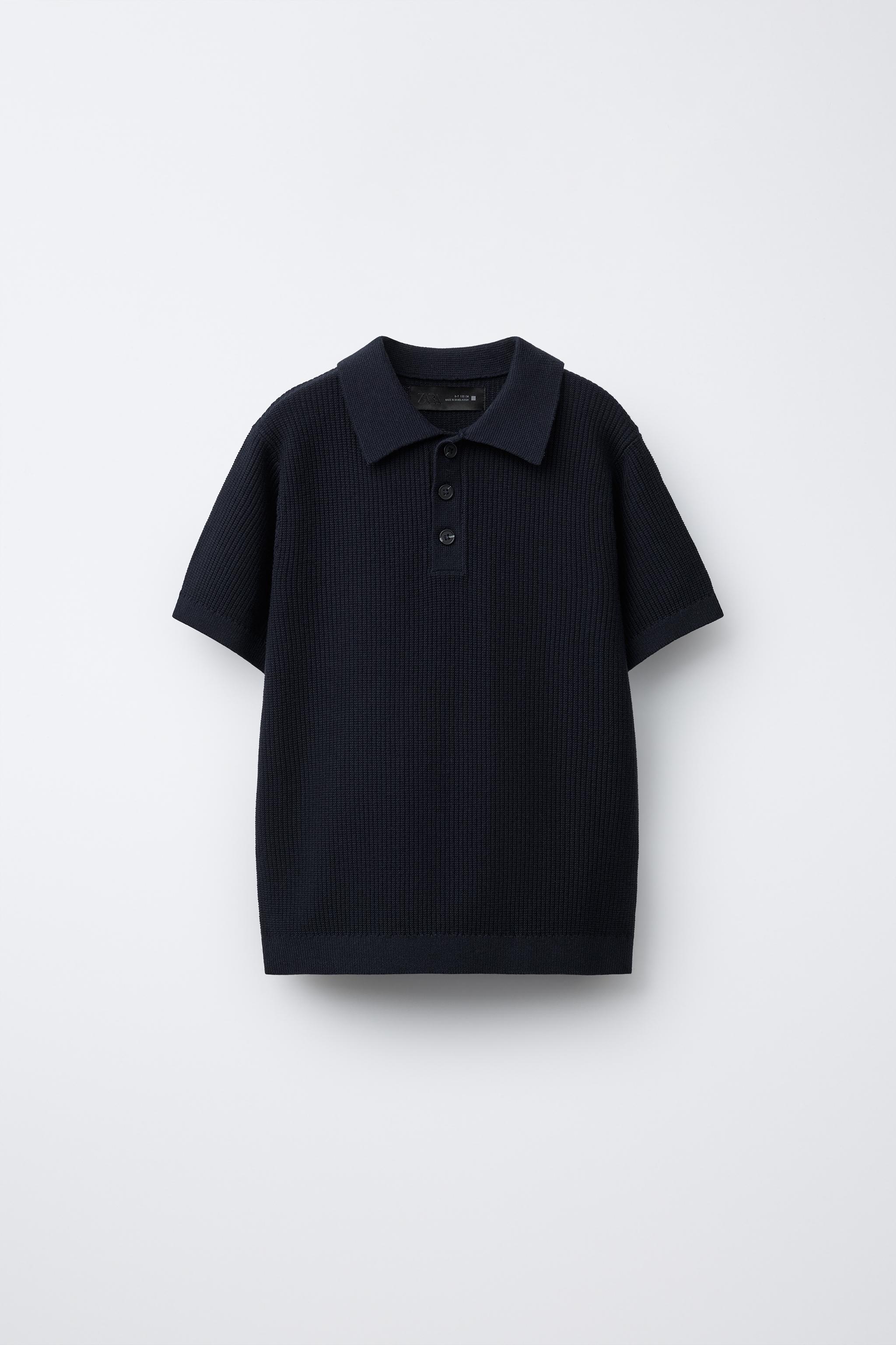 BASIC RIBBED POLO SHIRT