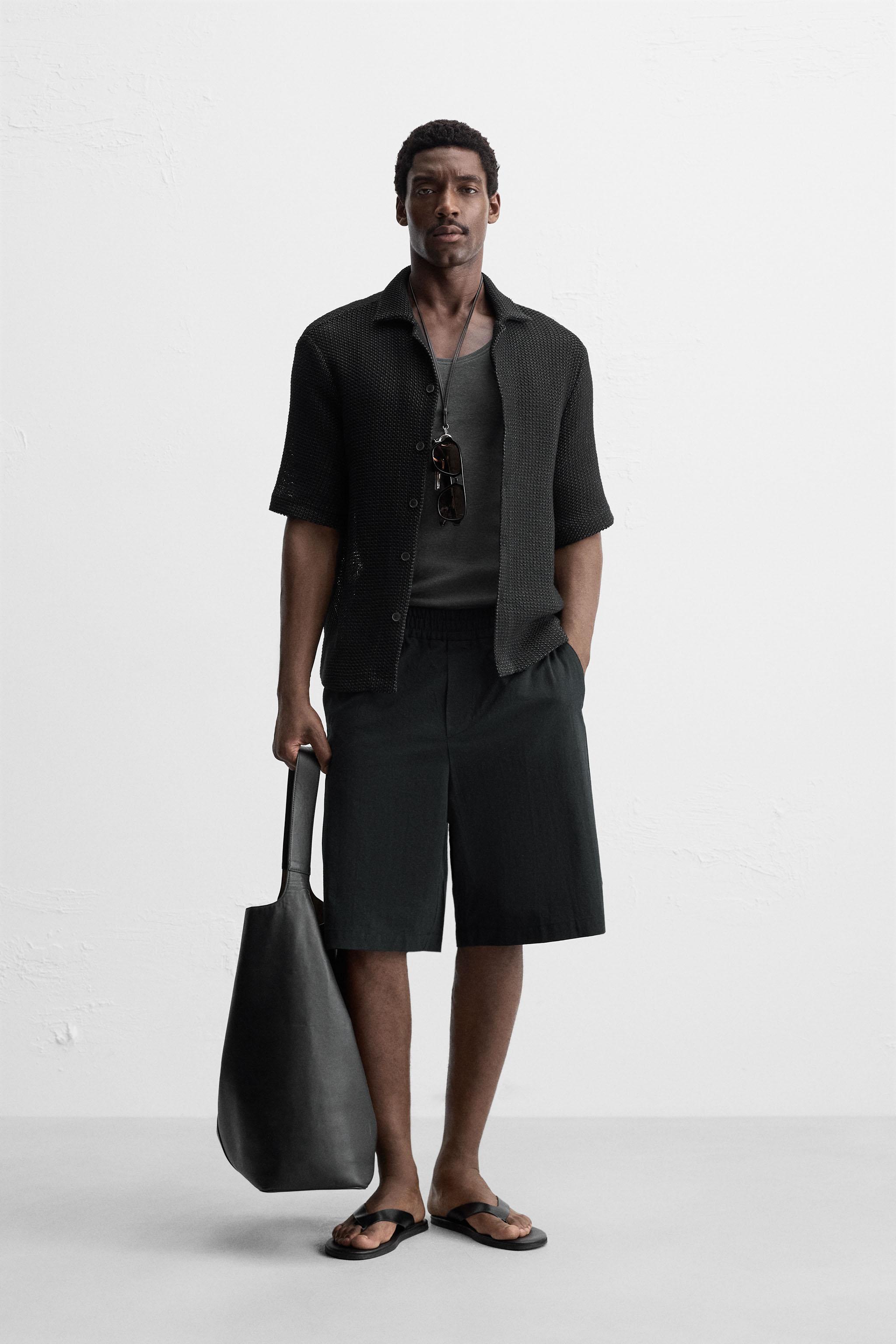 RELAXED FIT COTTON BERMUDA SHORTS