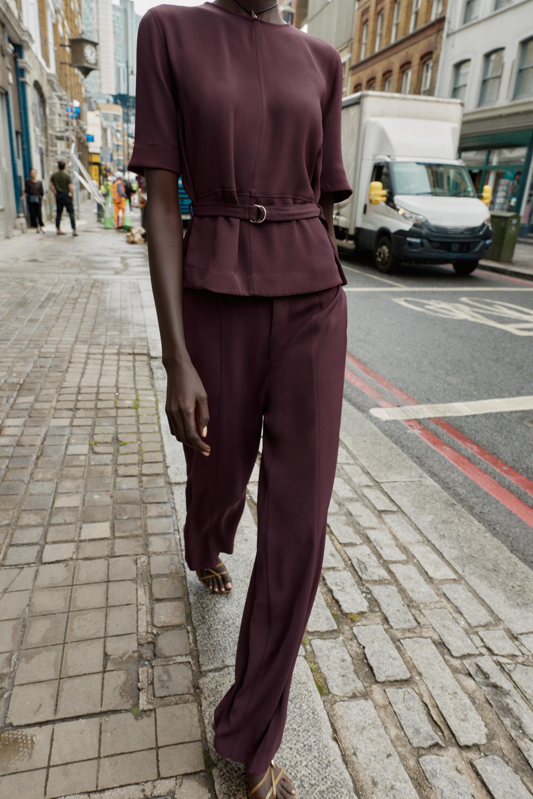 SEAMED STRAIGHT LEG PANTS