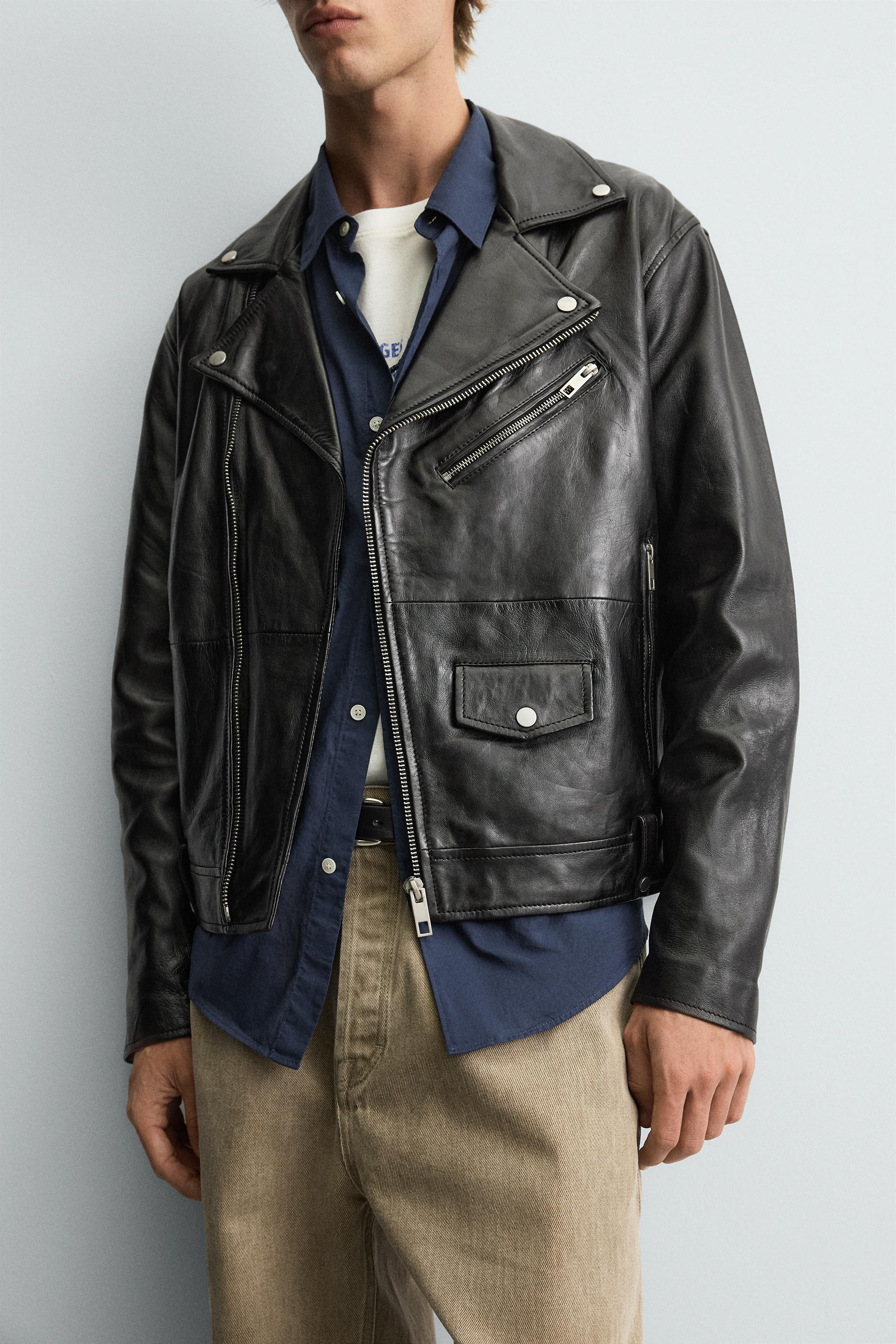 LEATHER BIKER JACKET