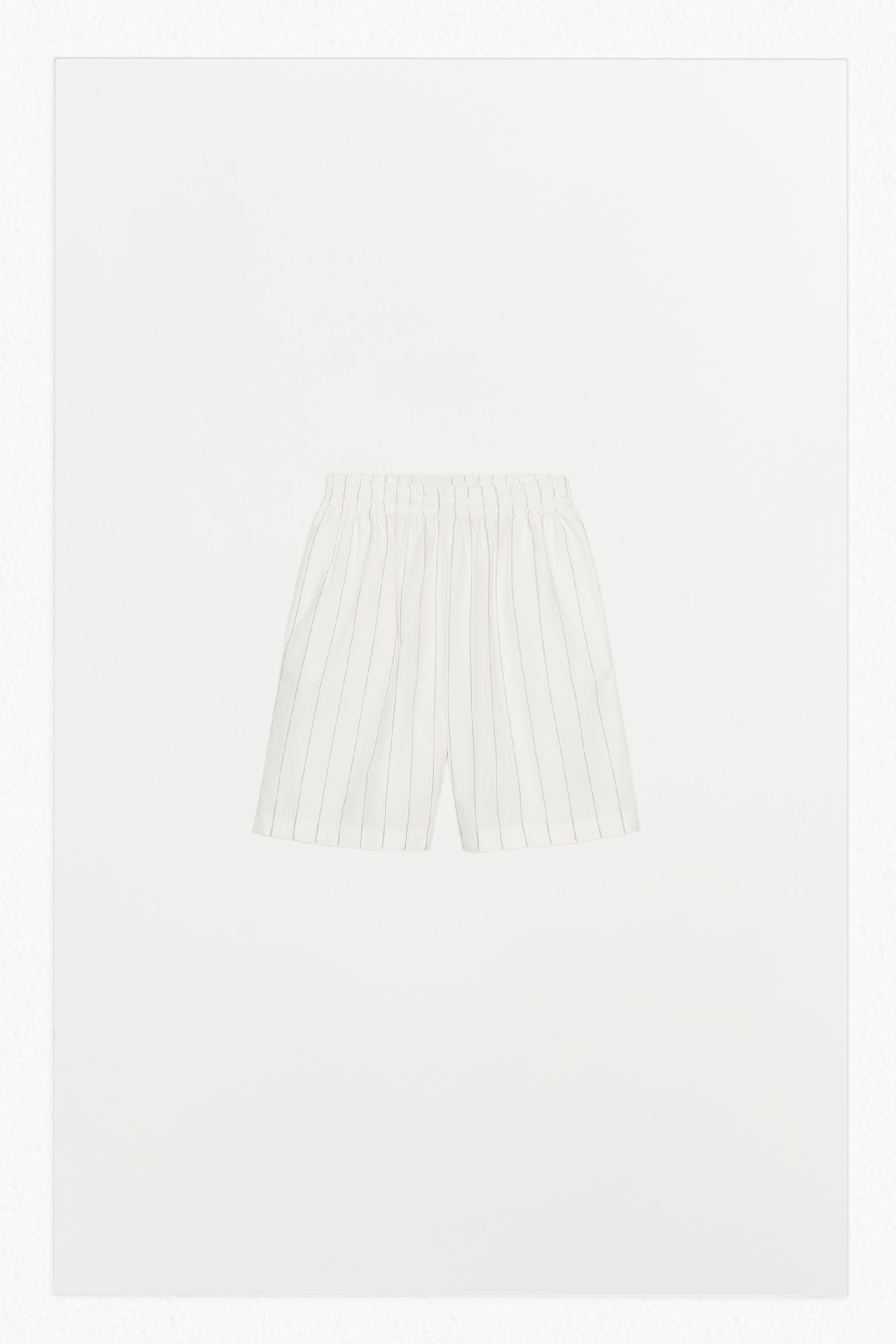 STRIPED BOXER PAJAMA SHORTS