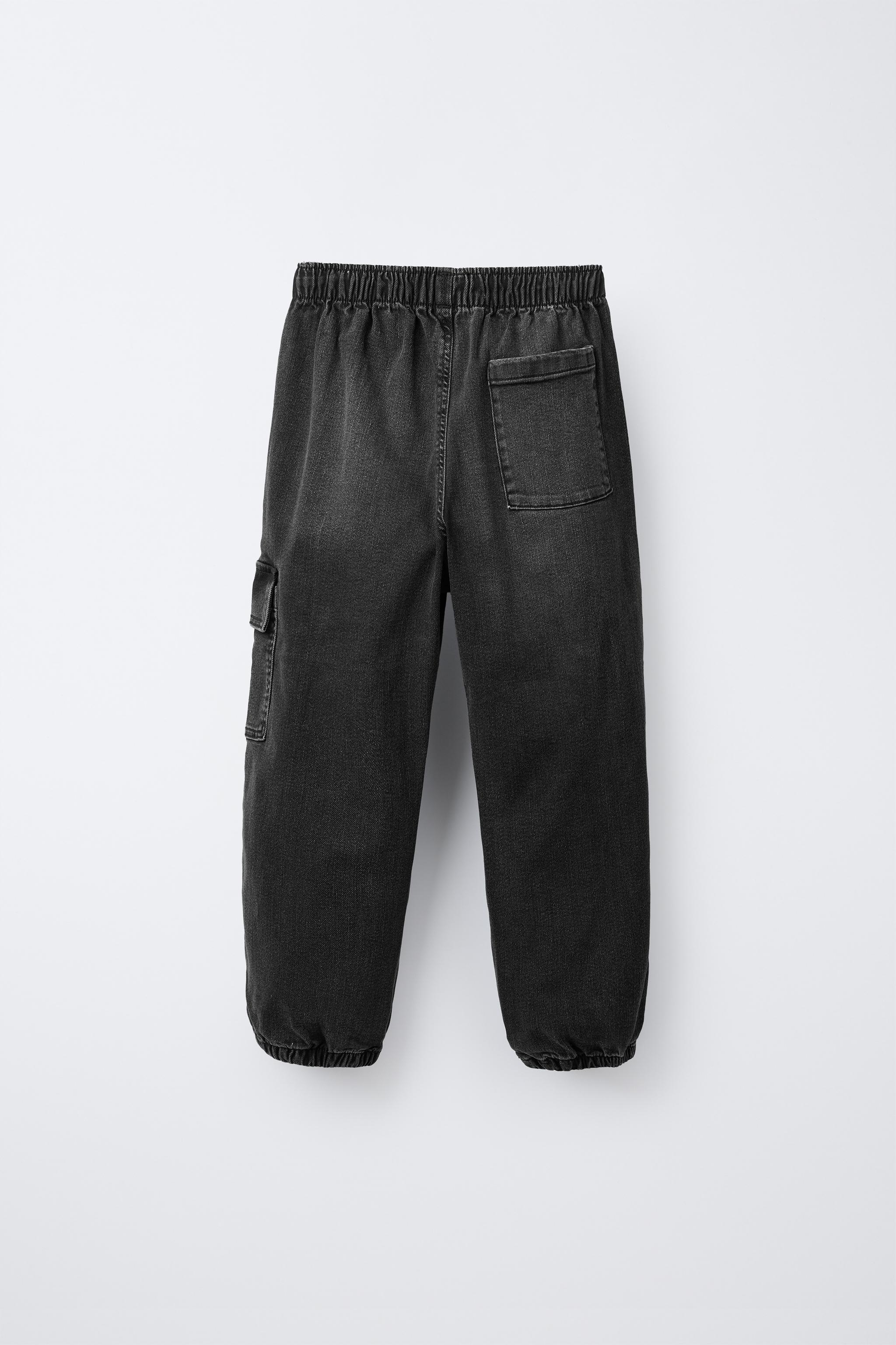 DENIM CARGO JOGGER PANTS