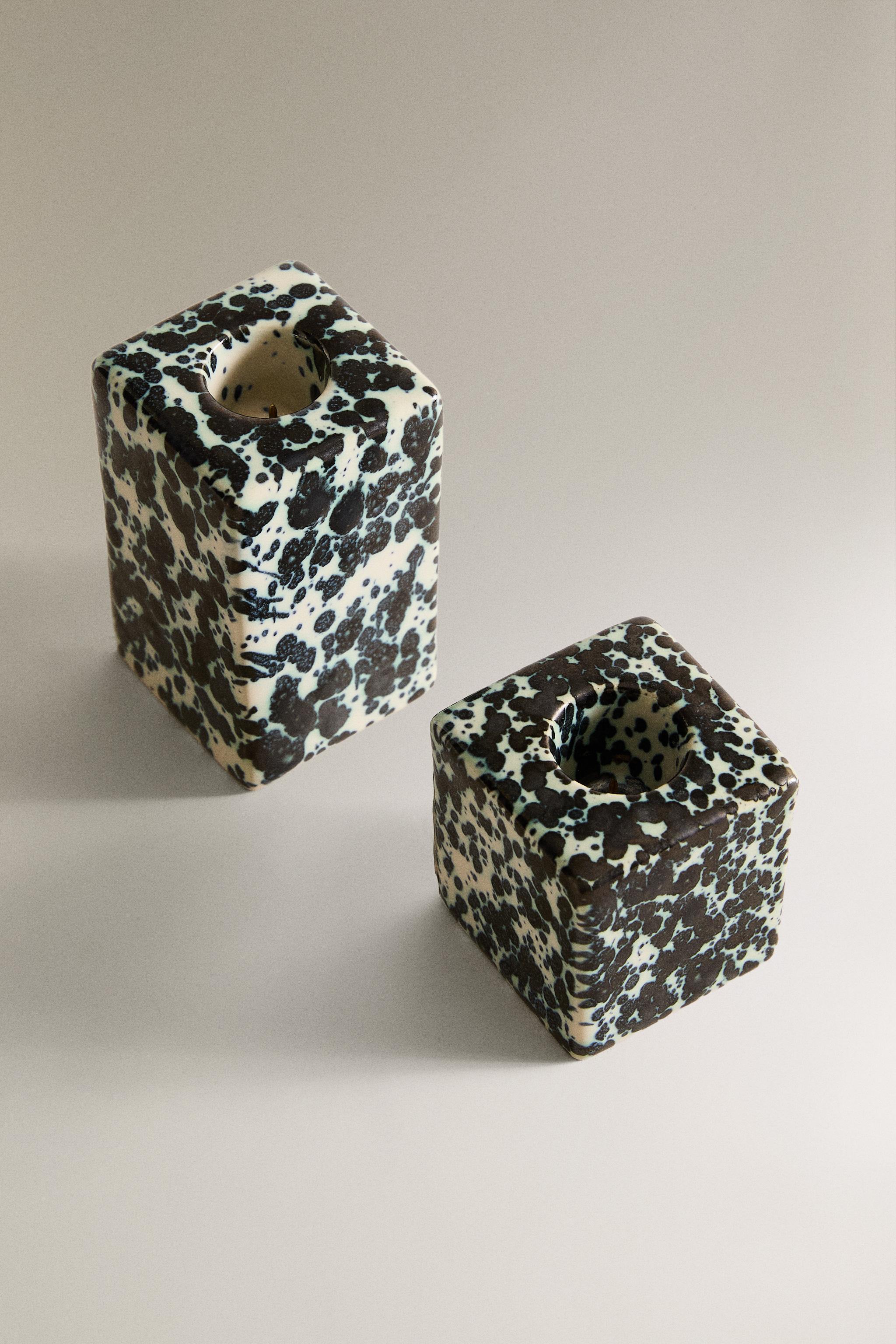 SPECKLED CANDLEHOLDER