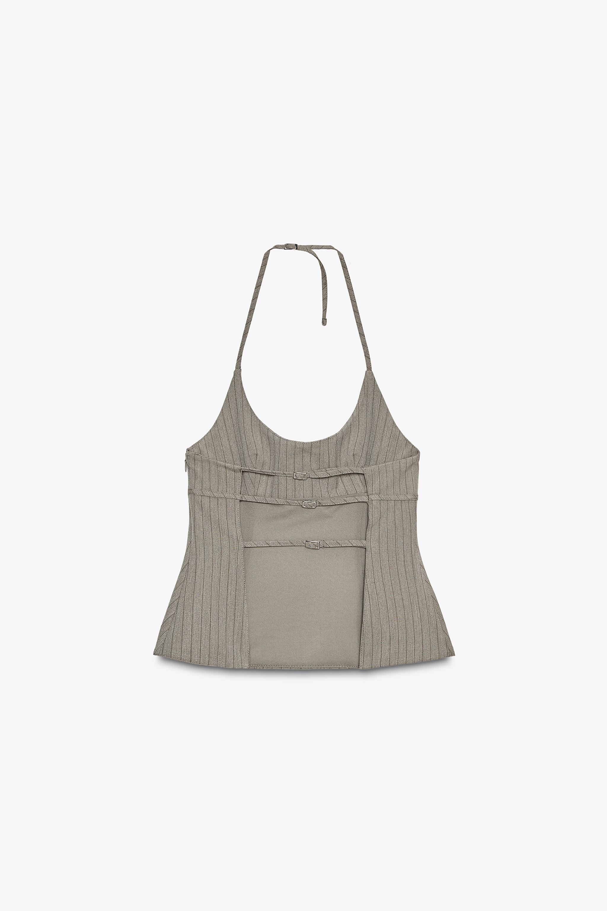 PINSTRIPE HALTER TOP