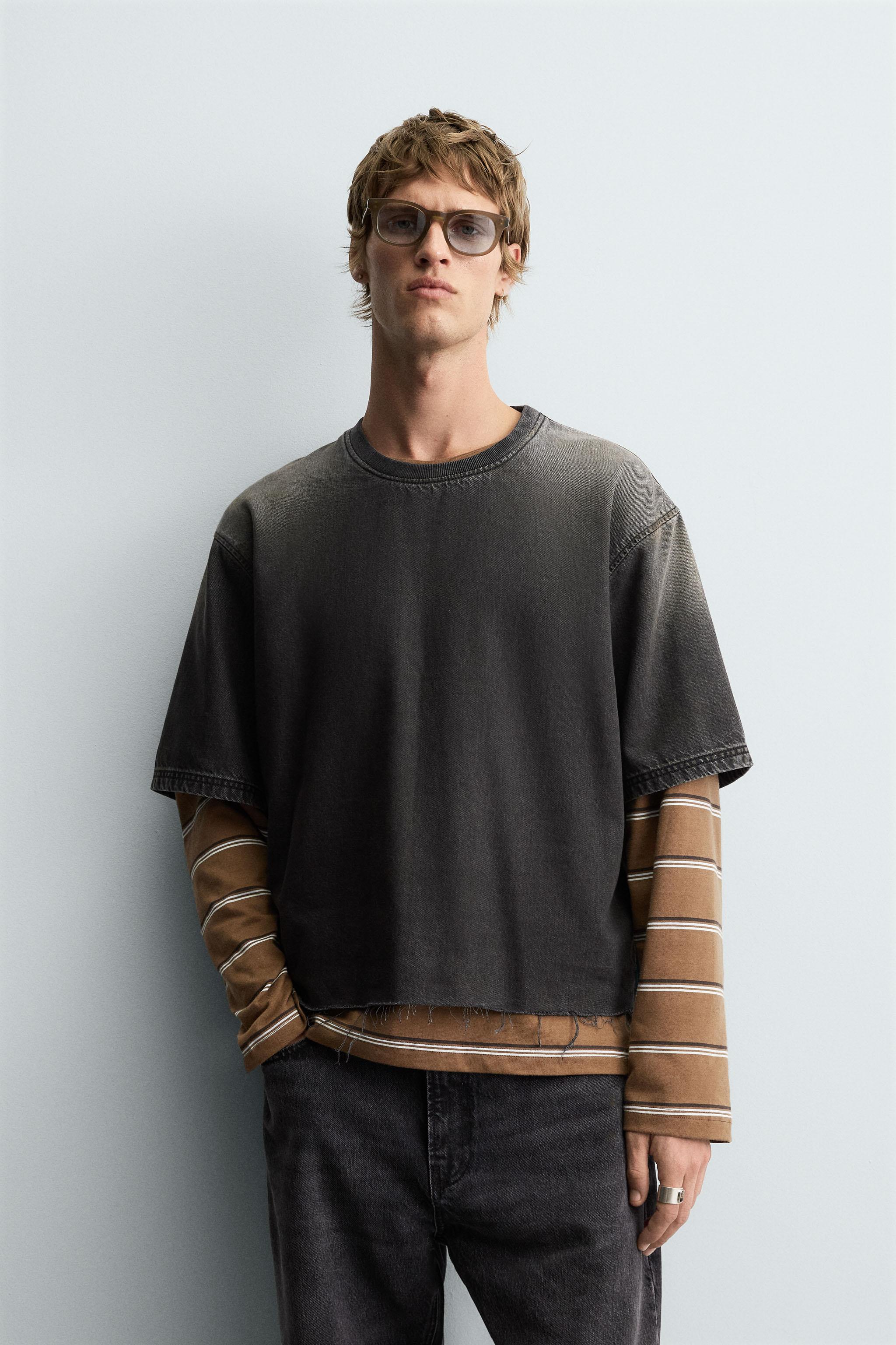 WASHED DENIM T-SHIRT