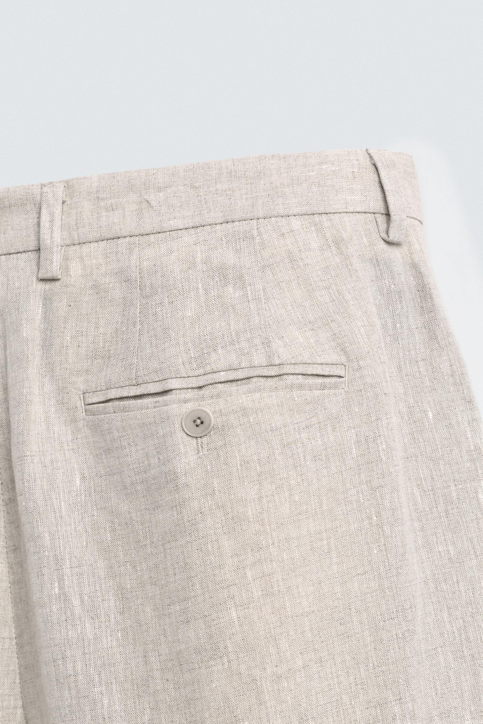 SUIT PANTS IN 100% LINEN