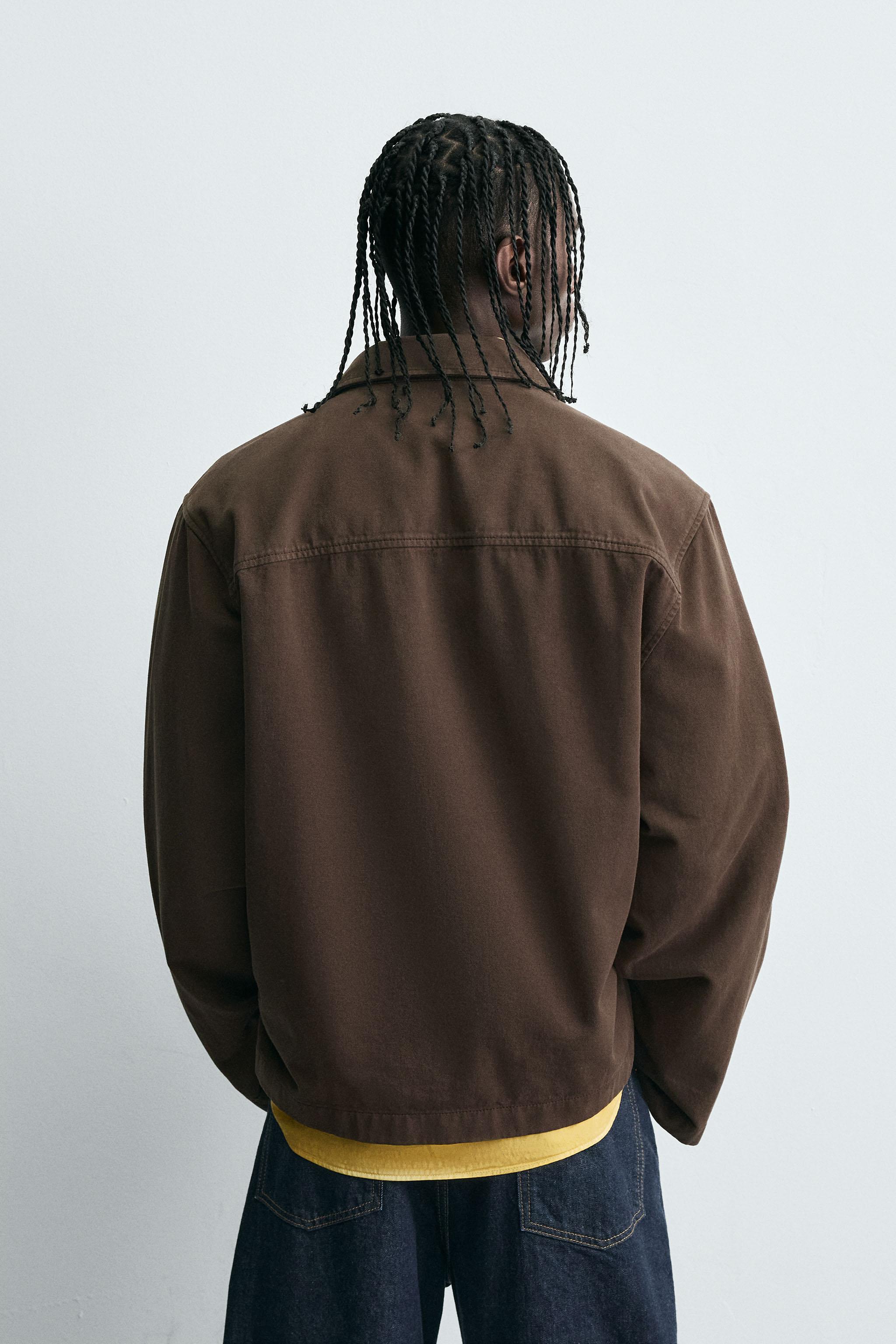 EMBROIDERED TEXTURED OVERSHIRT