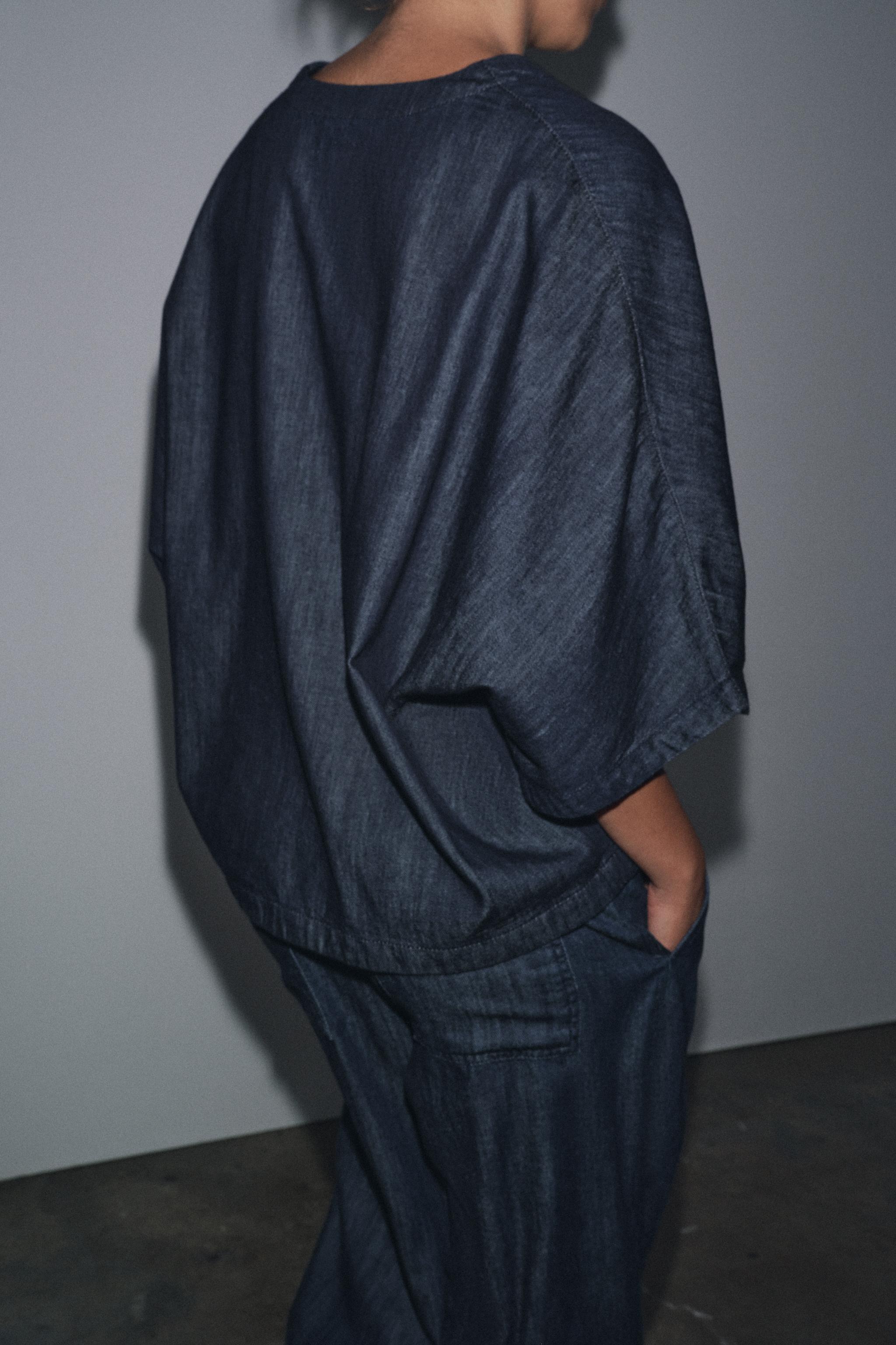 RELAXED DENIM SHIRT ZW COLLECTION