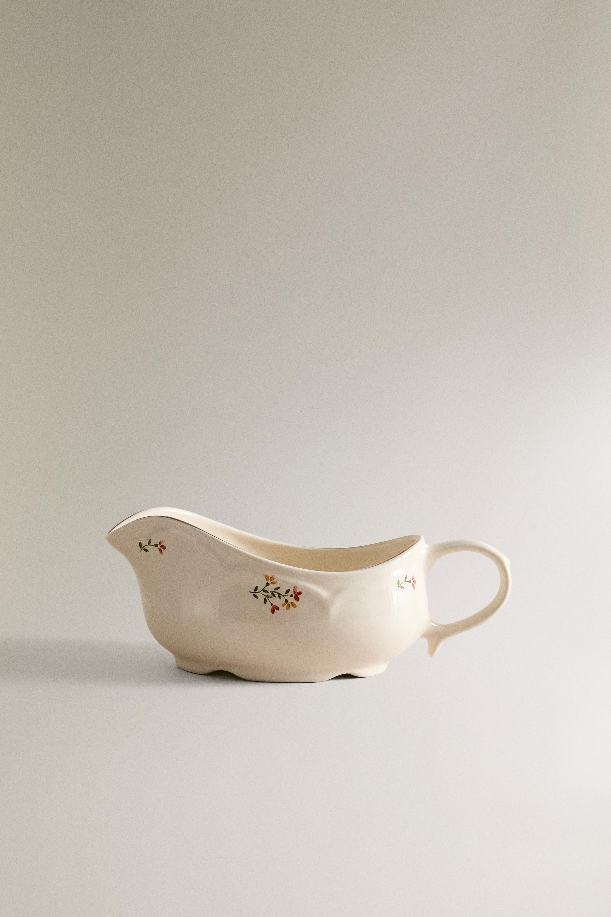 FLORAL PORCELAIN GRAVY BOAT